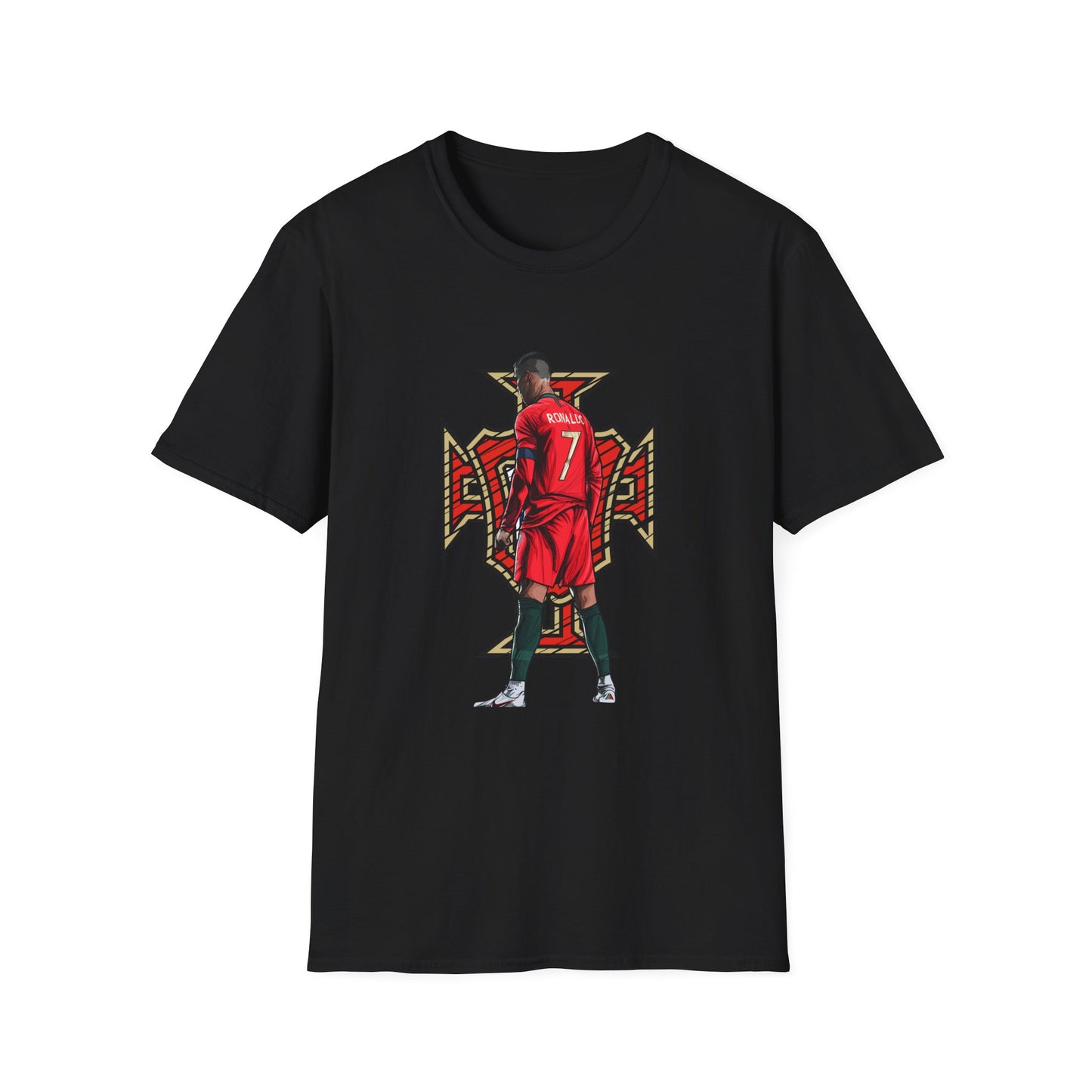 CR7 Free Kick Pose Portugal Logo Unisex Softstyle T-Shirt
