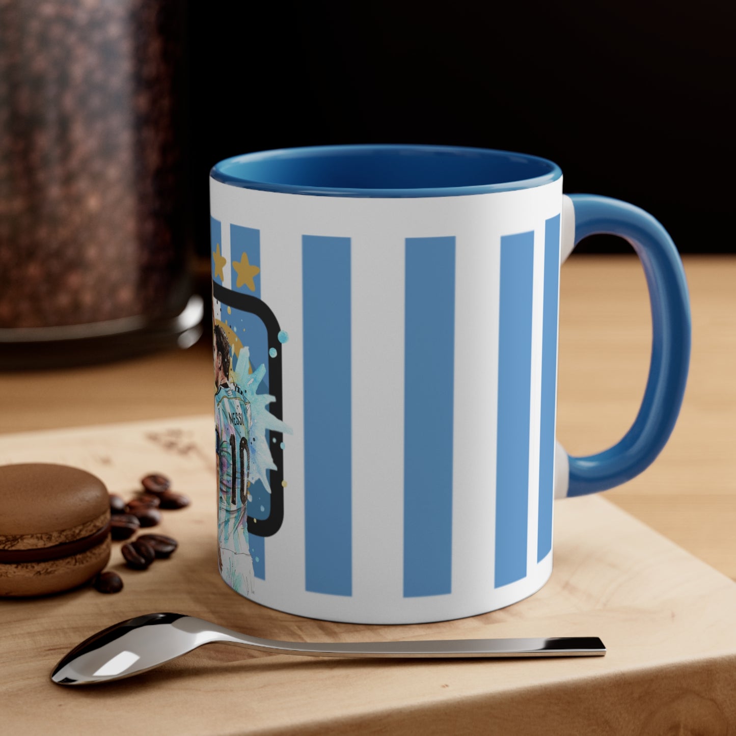 Lionel Messi Argentina Captain Vintage Accent Coffee Mug, 11oz