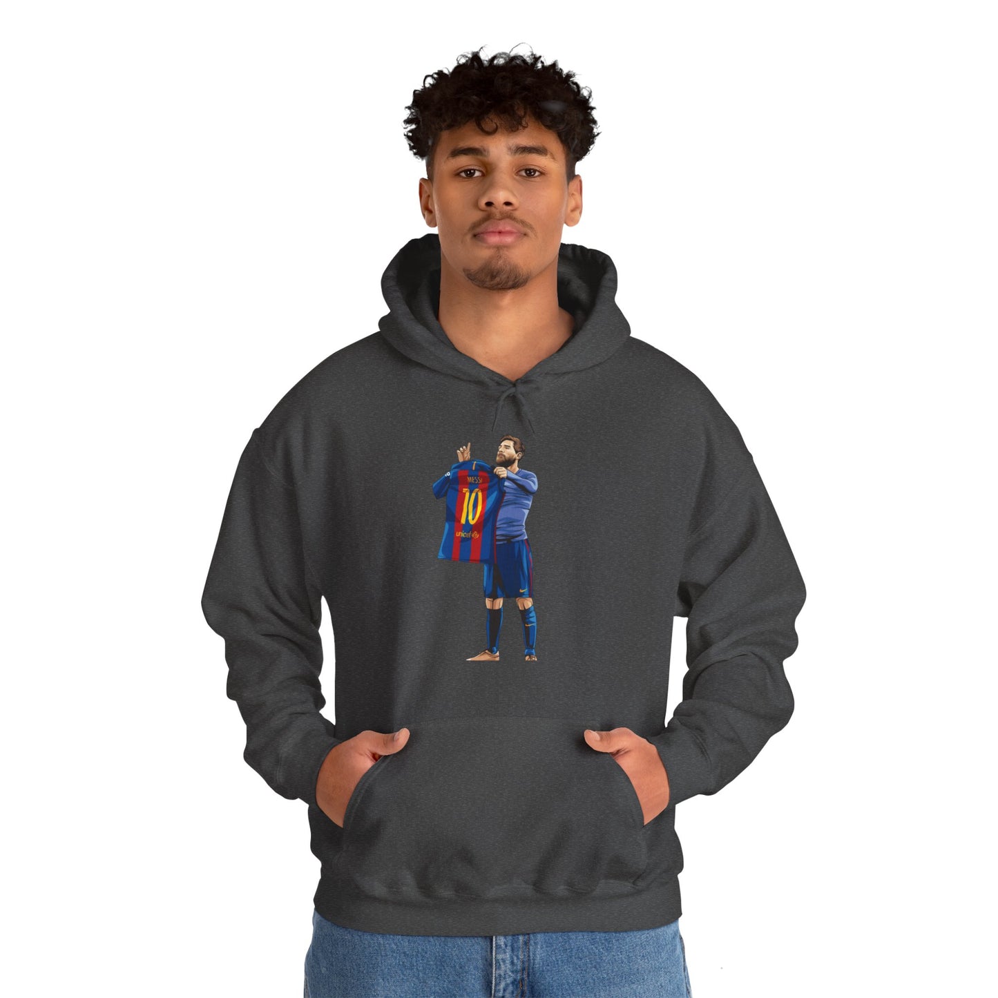 El Clasico Iconic Messi Celebration Unisex Heavy Blend™ Hooded Sweatshirt