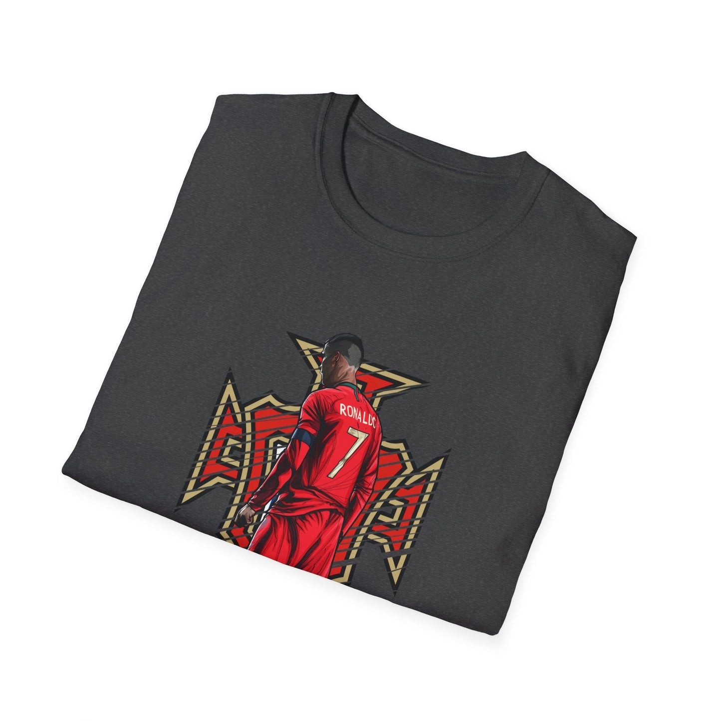 CR7 Free Kick Pose Portugal Logo Unisex Softstyle T-Shirt