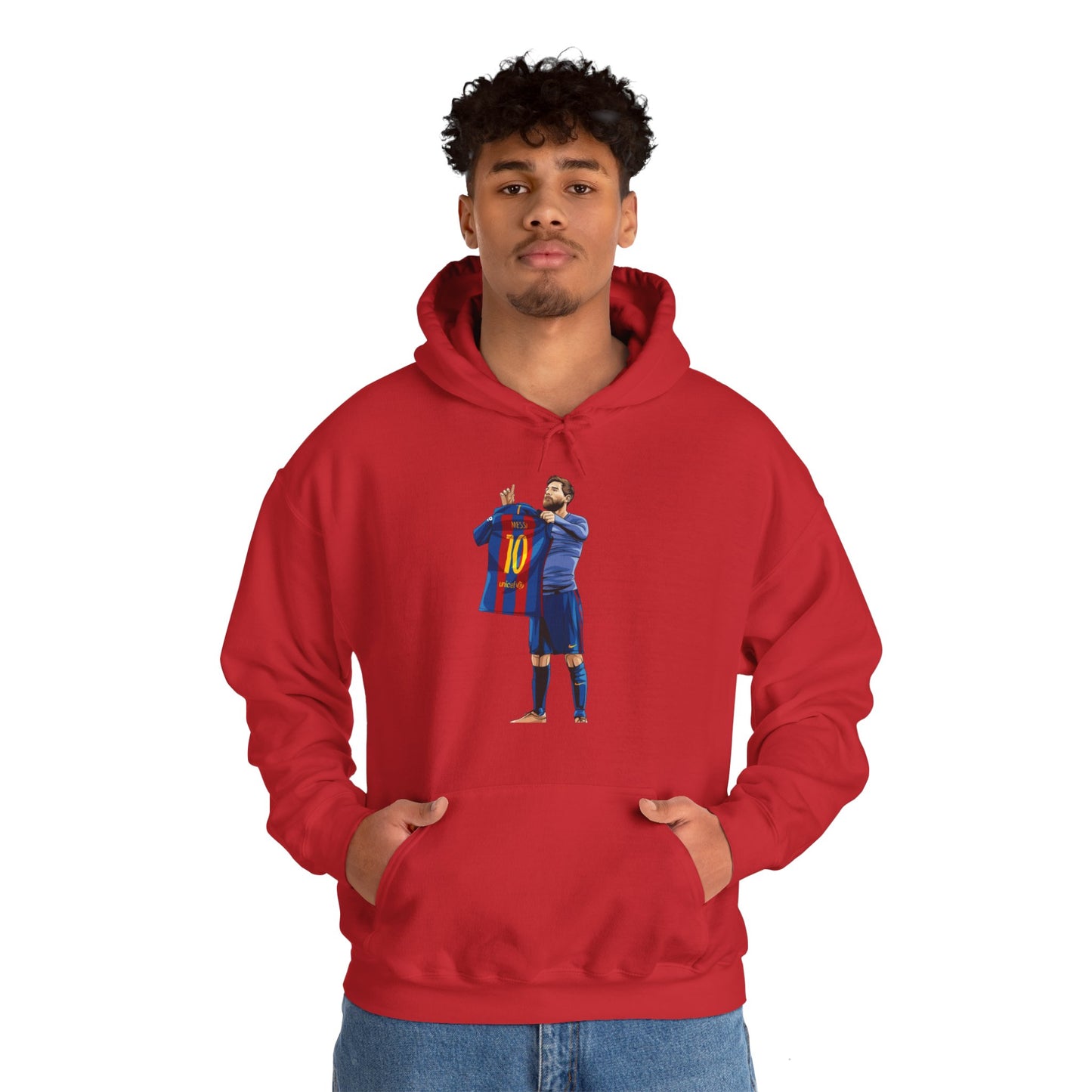 El Clasico Iconic Messi Celebration Unisex Heavy Blend™ Hooded Sweatshirt