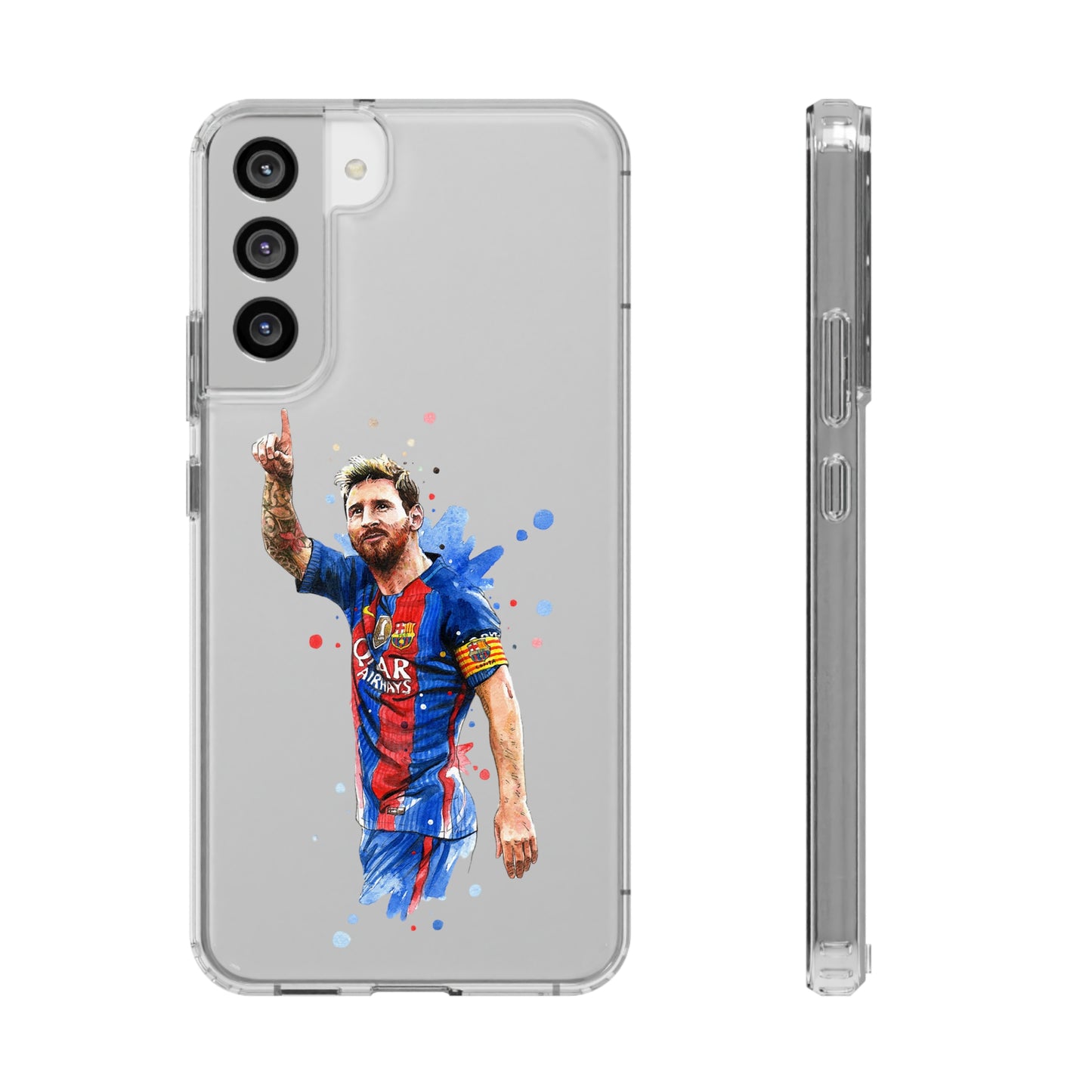 Blonde Messi Barcelona Clear Cases