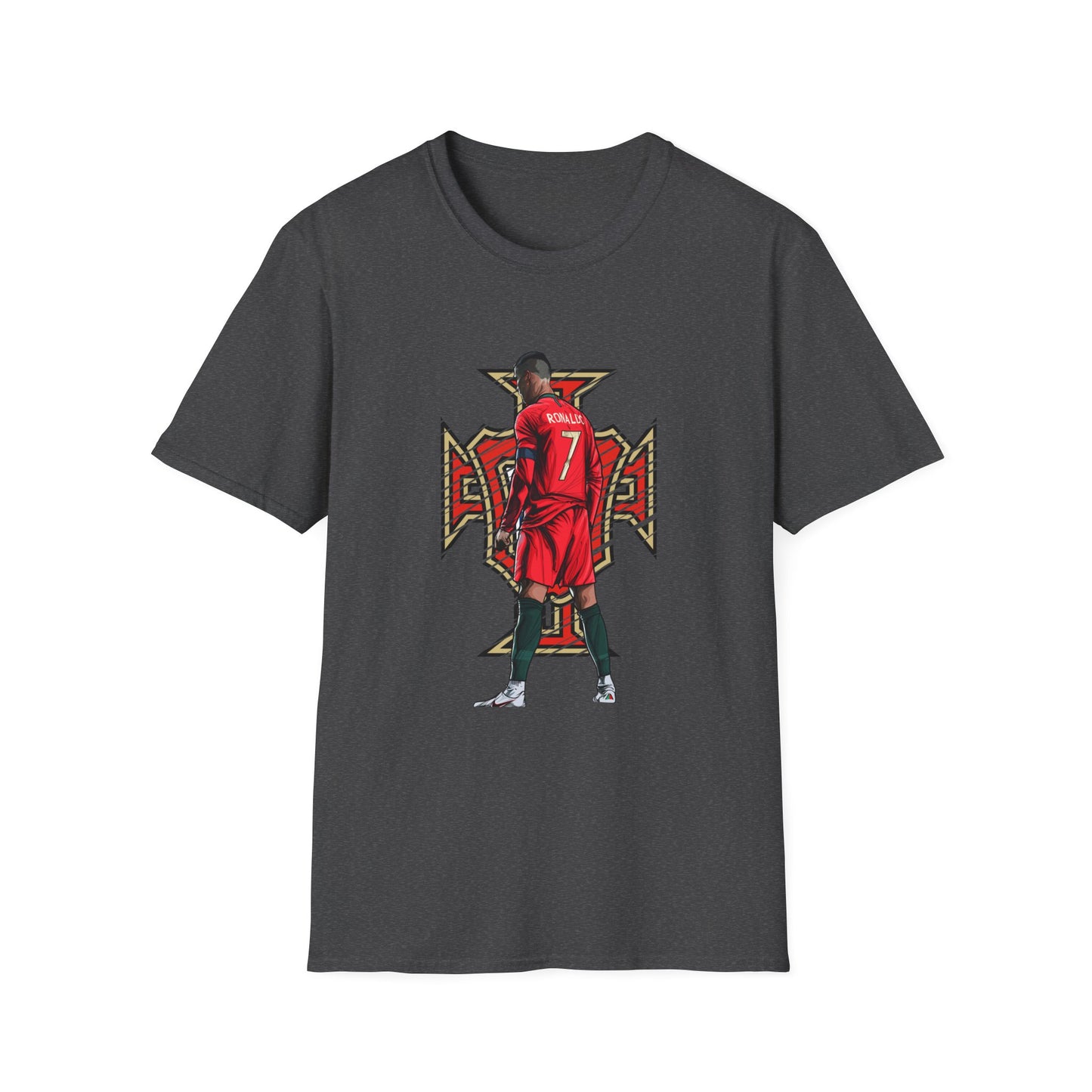 CR7 Free Kick Pose Portugal Logo Unisex Softstyle T-Shirt