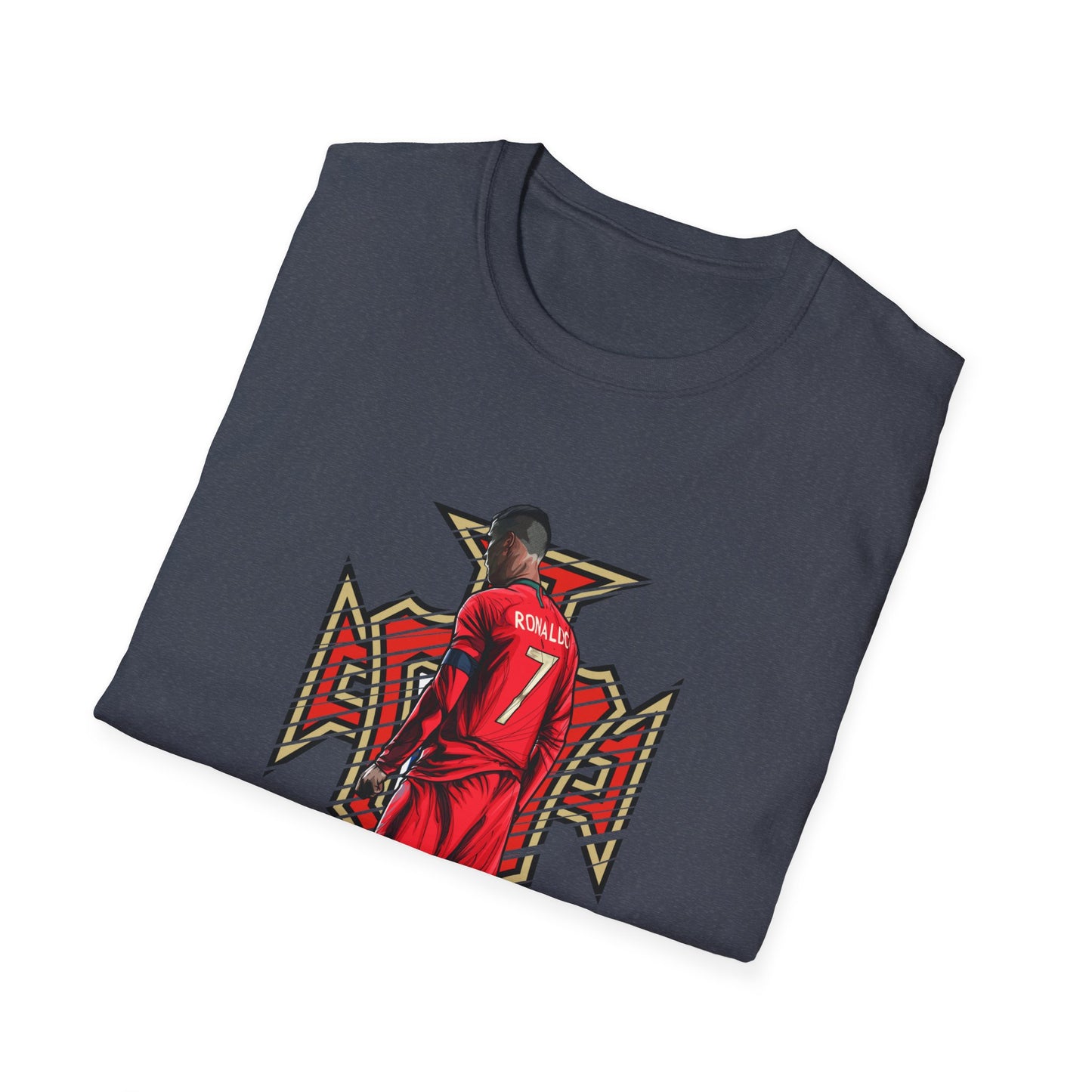 CR7 Free Kick Pose Portugal Logo Unisex Softstyle T-Shirt