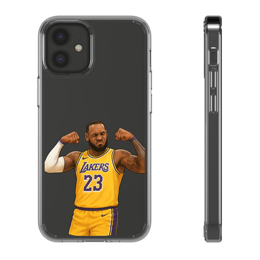 LeBron James Clear Phone Case - Basketball Lover Gift, Trendy iPhone Accessory, Sports Fan Case, Unique Cell Cover, NBA Gift Idea