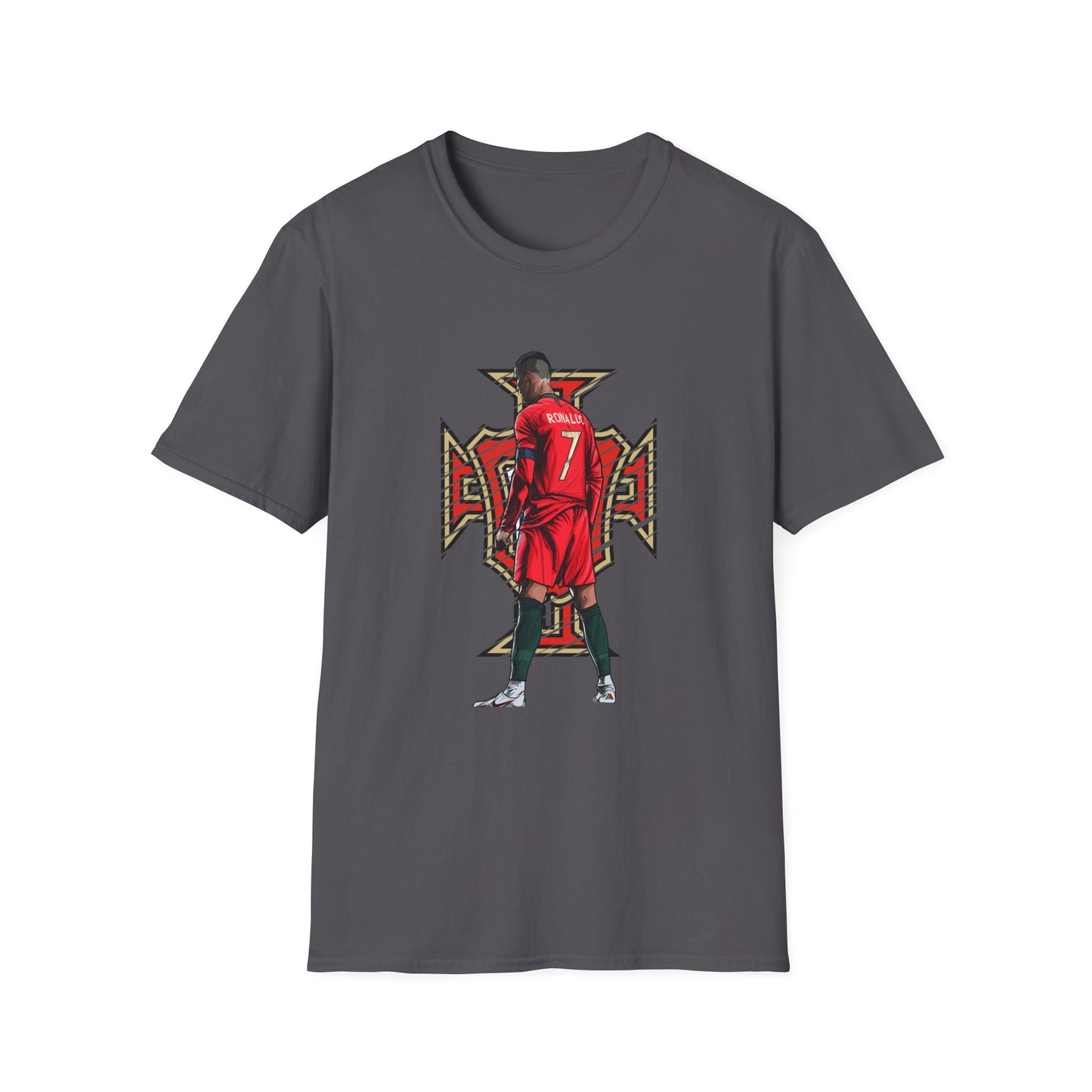 CR7 Free Kick Pose Portugal Logo Unisex Softstyle T-Shirt