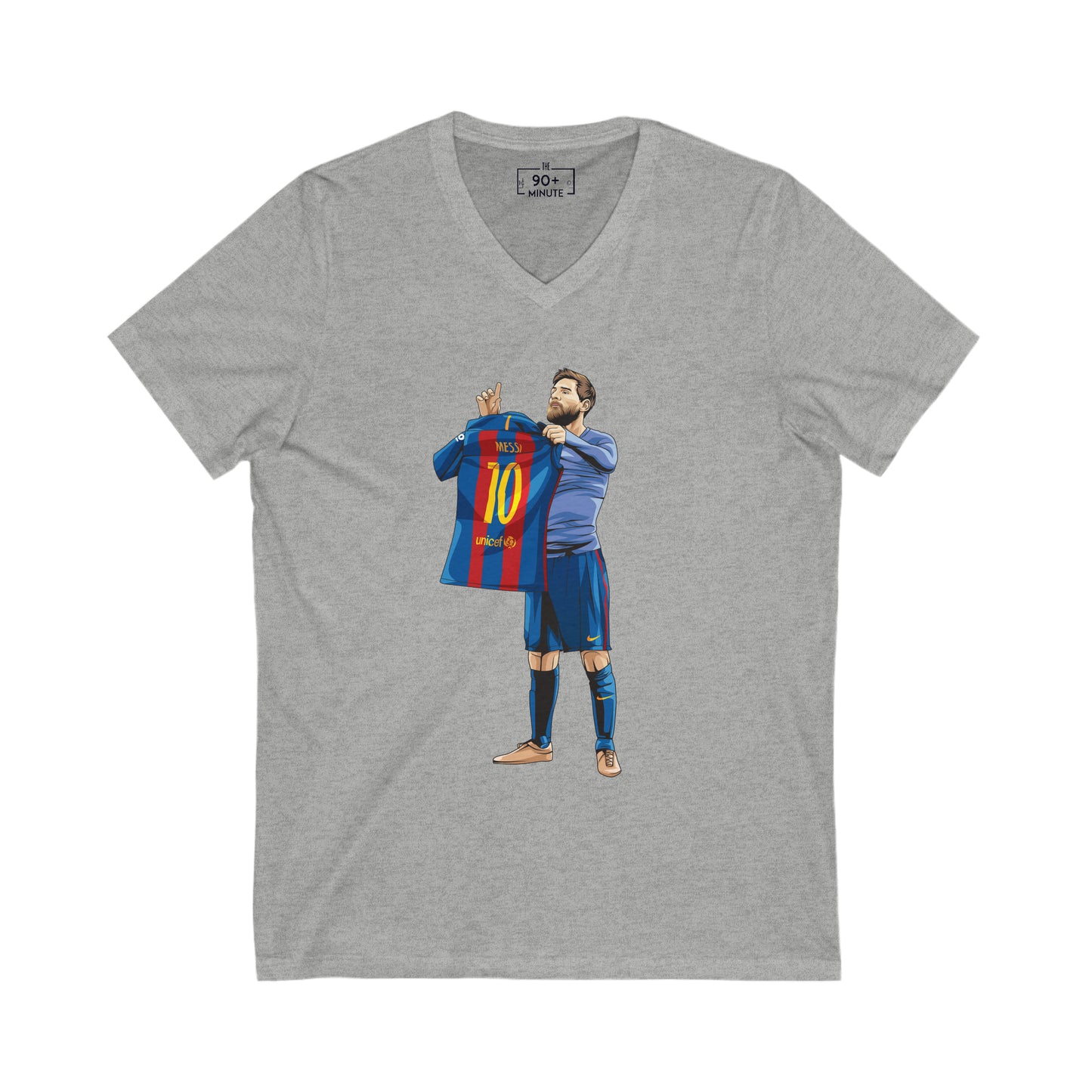 El Clasico Iconic Messi Celebration Unisex Jersey Short Sleeve V-Neck Tee