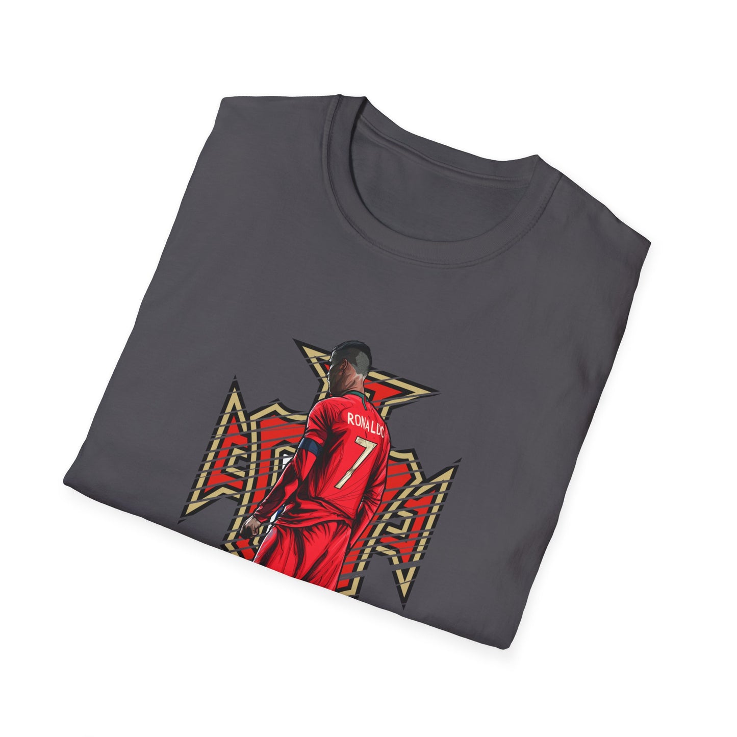 CR7 Free Kick Pose Portugal Logo Unisex Softstyle T-Shirt
