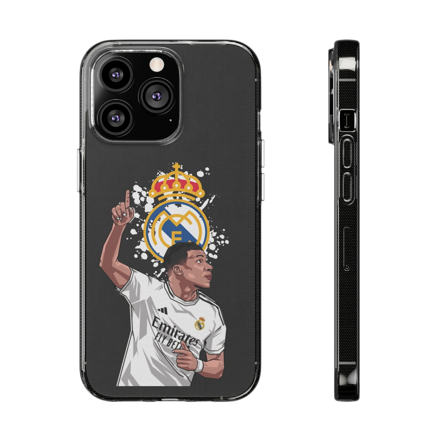 Mbappe Real Madrid Clear Silicone Phone Cases