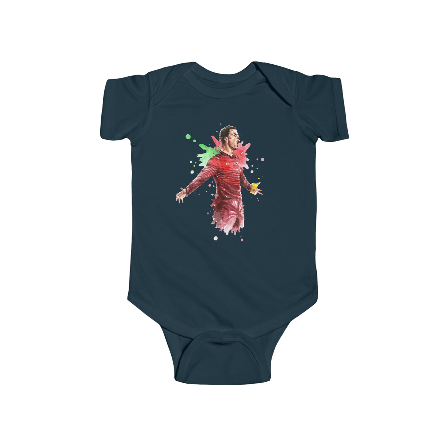 Ronaldo Portugal Vintage Baby Fine Jersey Onesie