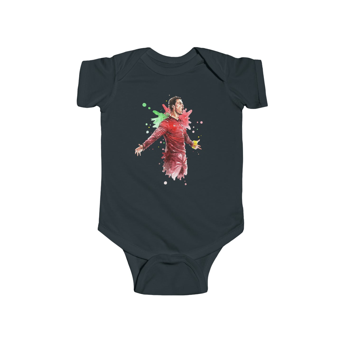 Ronaldo Portugal Vintage Baby Fine Jersey Onesie