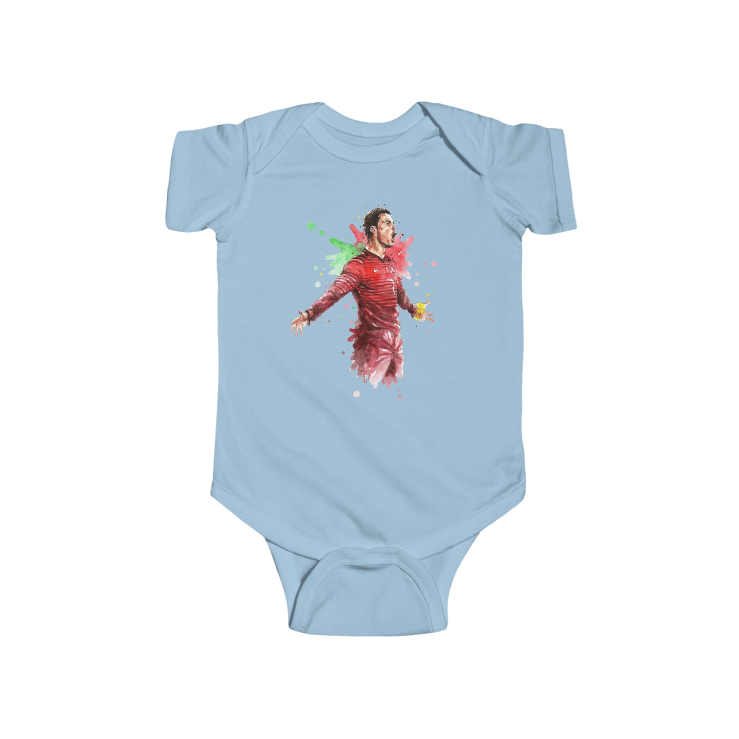 Ronaldo Portugal Vintage Baby Fine Jersey Onesie