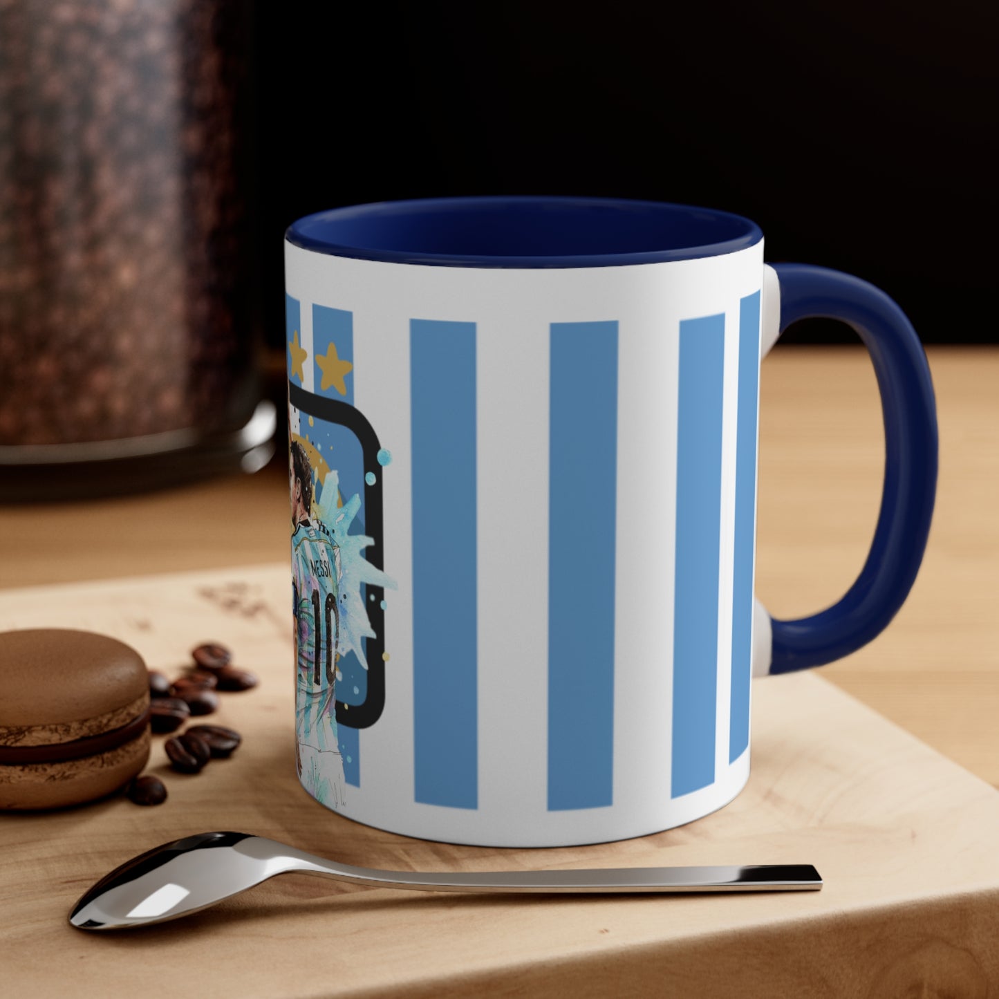 Lionel Messi Argentina Captain Vintage Accent Coffee Mug, 11oz