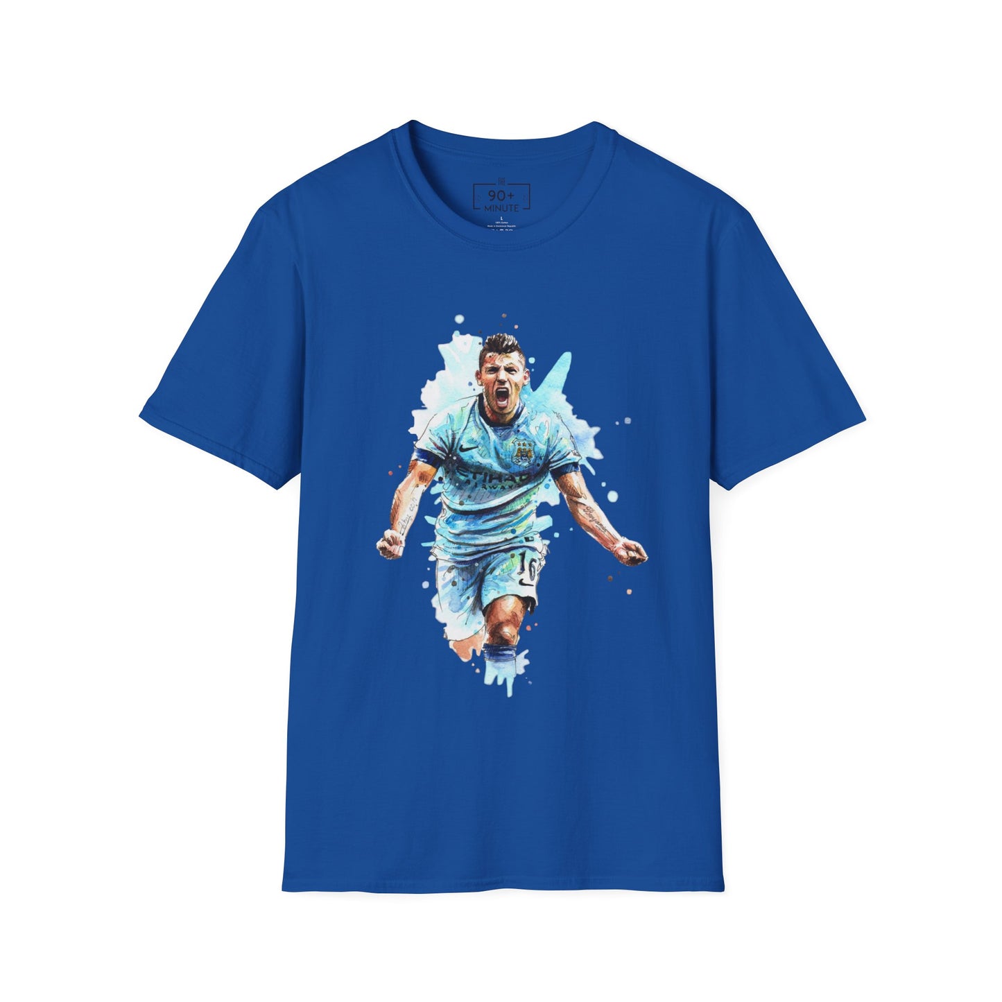 Man City Aguero Vintage Unisex Softstyle T-Shirt