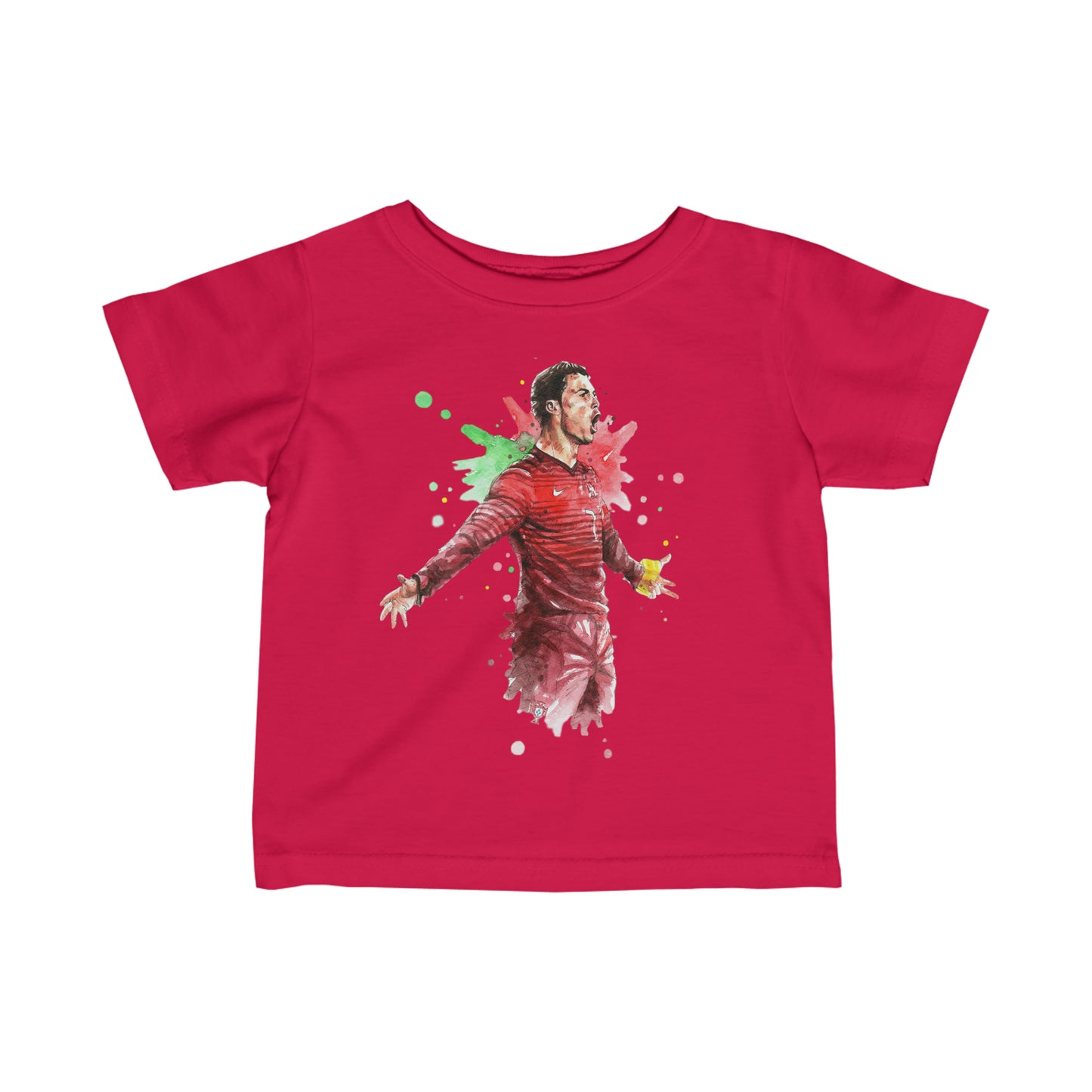 Ronaldo Portugal Vintage Baby Fine Jersey Tee