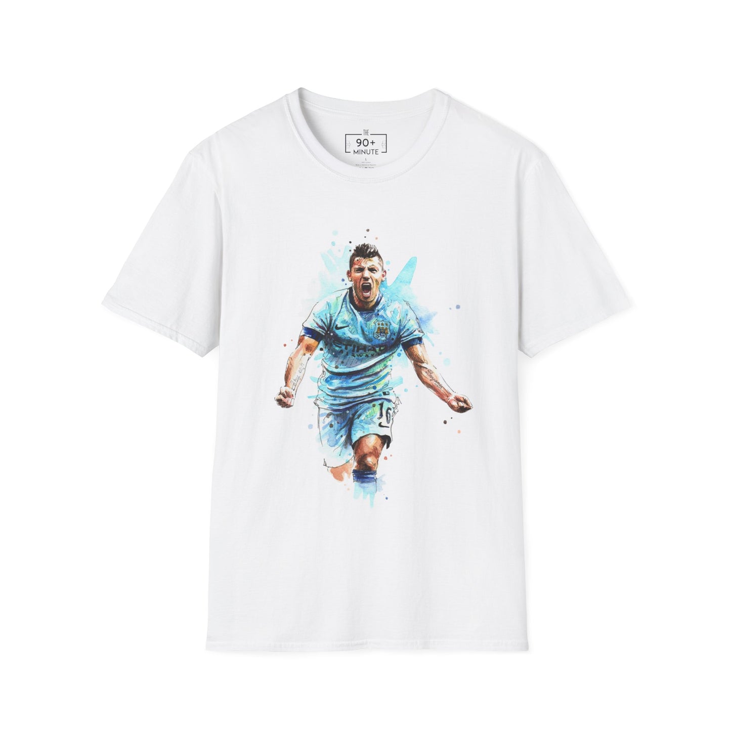 Man City Aguero Vintage Unisex Softstyle T-Shirt