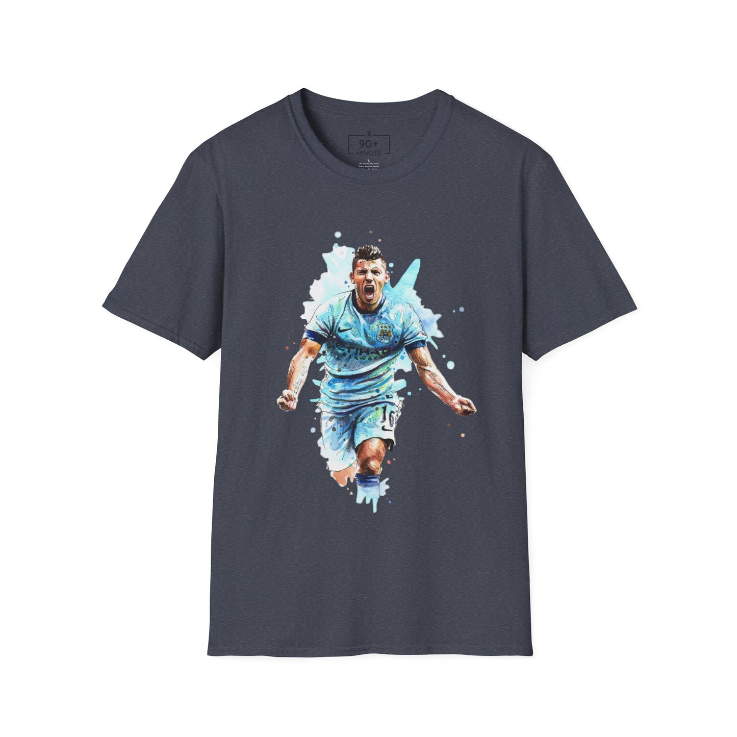 Man City Aguero Vintage Unisex Softstyle T-Shirt