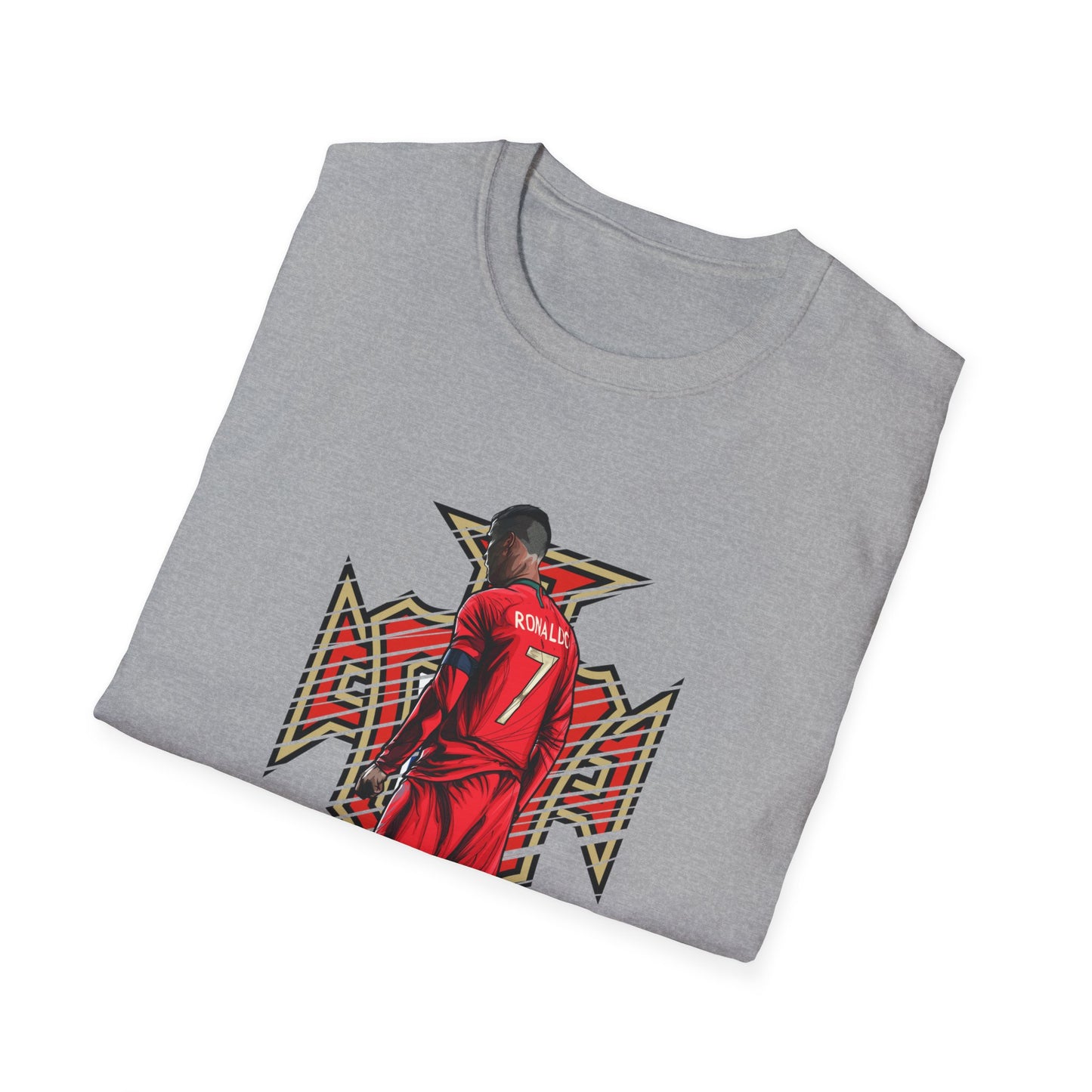 CR7 Free Kick Pose Portugal Logo Unisex Softstyle T-Shirt