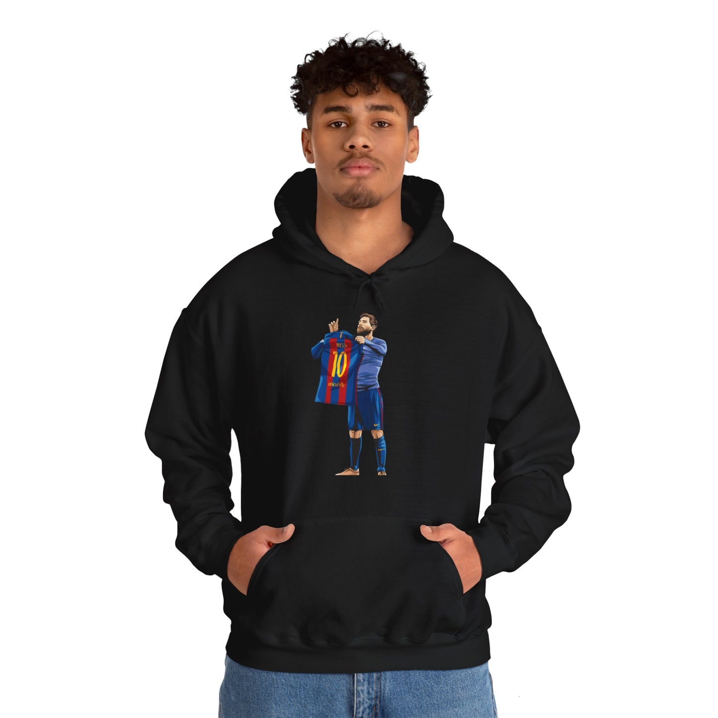 El Clasico Iconic Messi Celebration Unisex Heavy Blend™ Hooded Sweatshirt