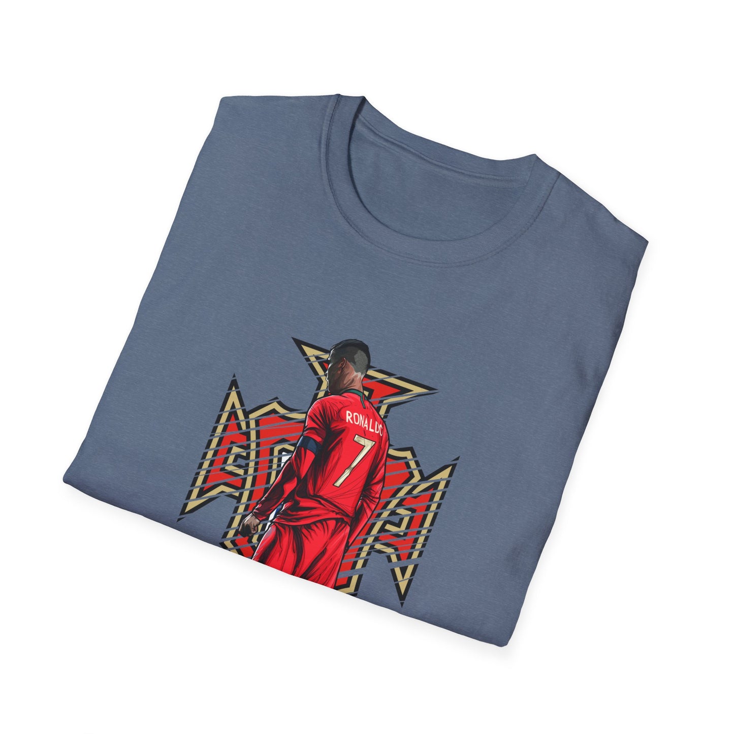 CR7 Free Kick Pose Portugal Logo Unisex Softstyle T-Shirt