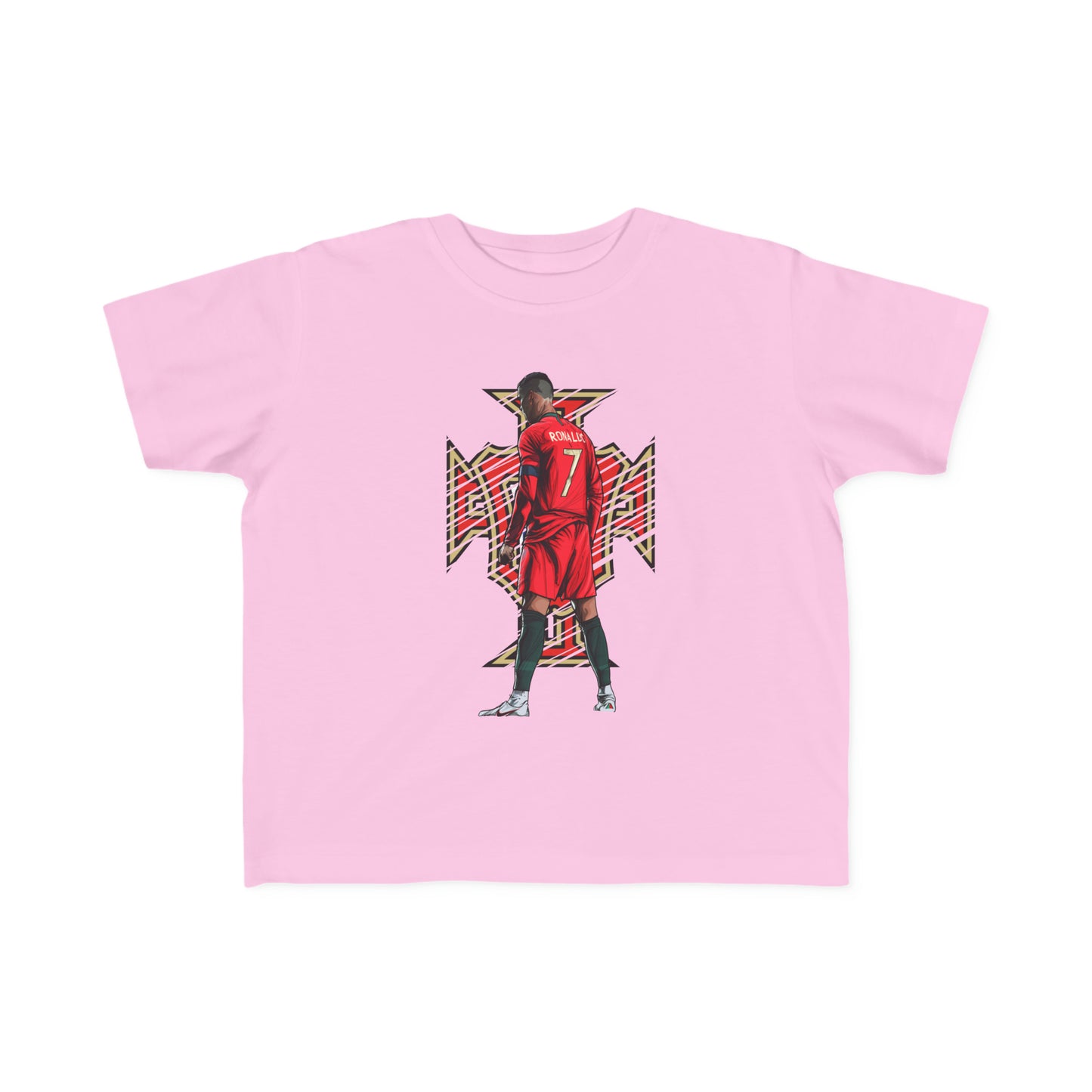 CR7 Free Kick Pose Portugal Logo Toddler's Fine Jersey Tee
