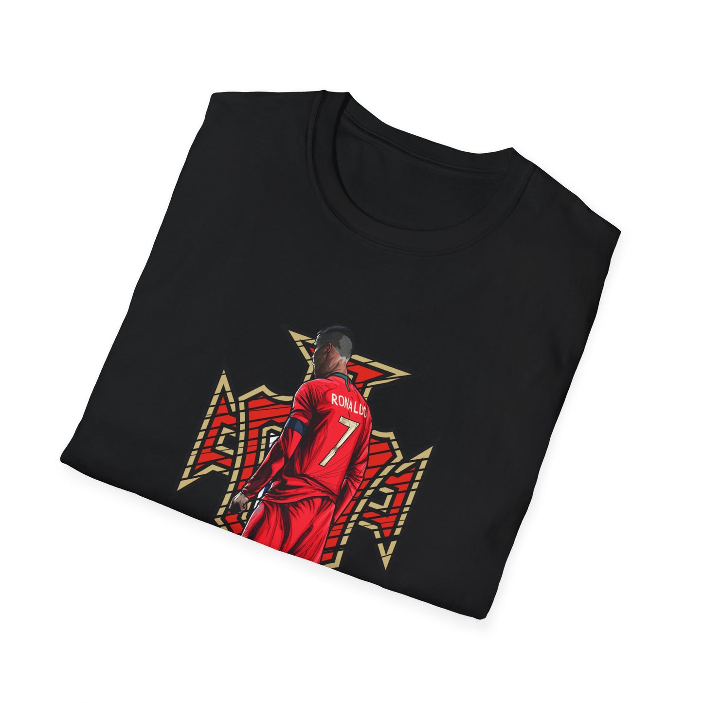 CR7 Free Kick Pose Portugal Logo Unisex Softstyle T-Shirt