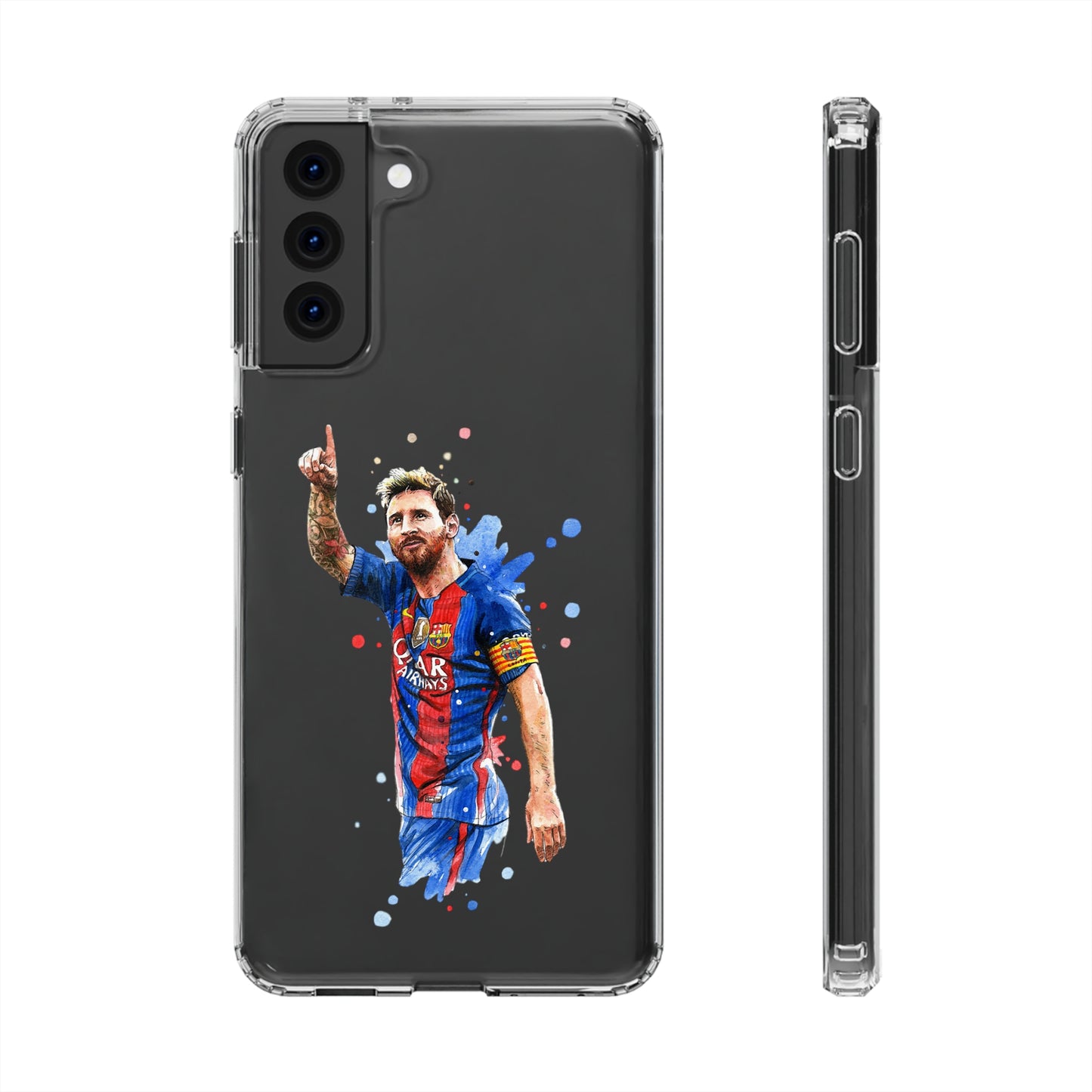 Blonde Messi Barcelona Clear Cases