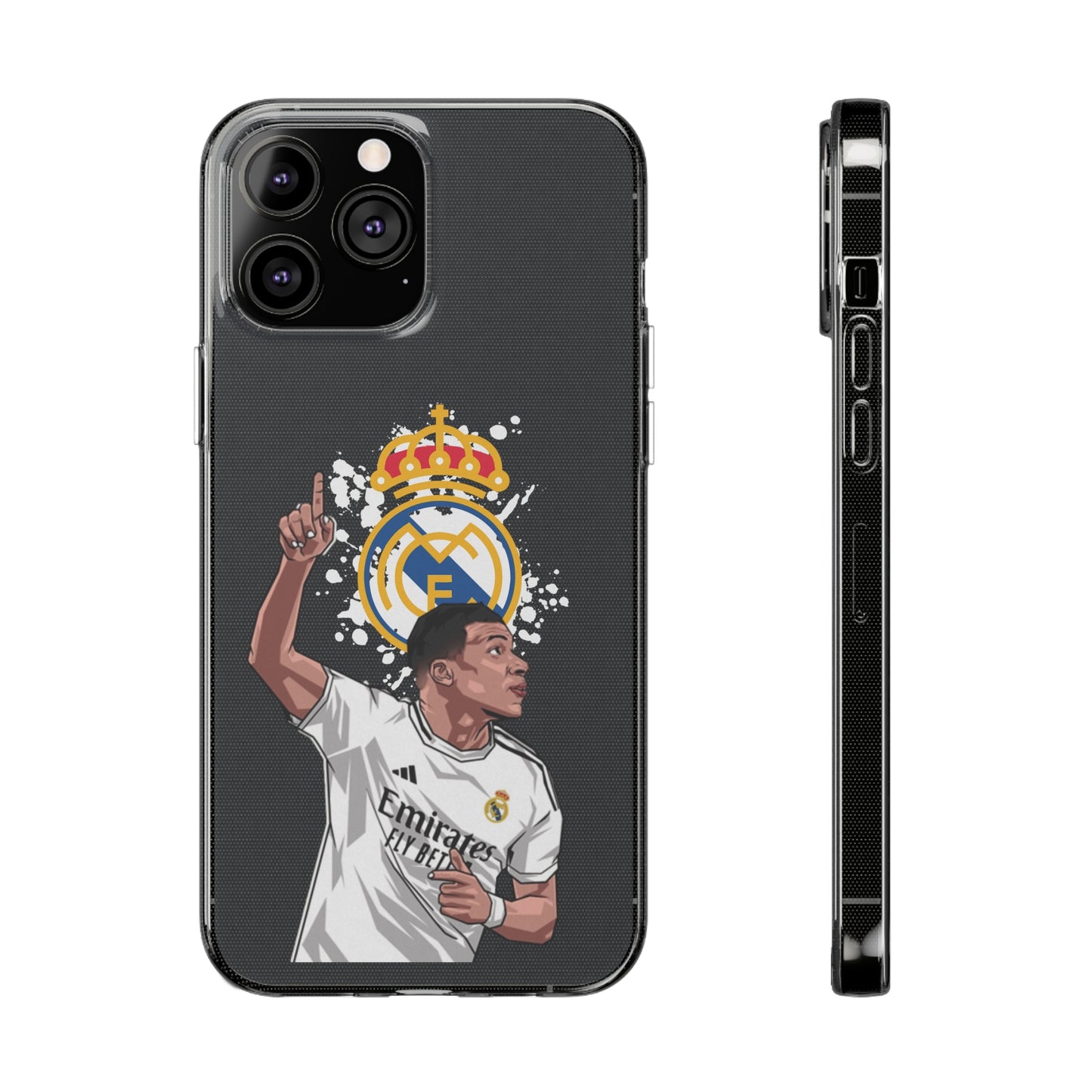 Mbappe Real Madrid Clear Silicone Phone Cases