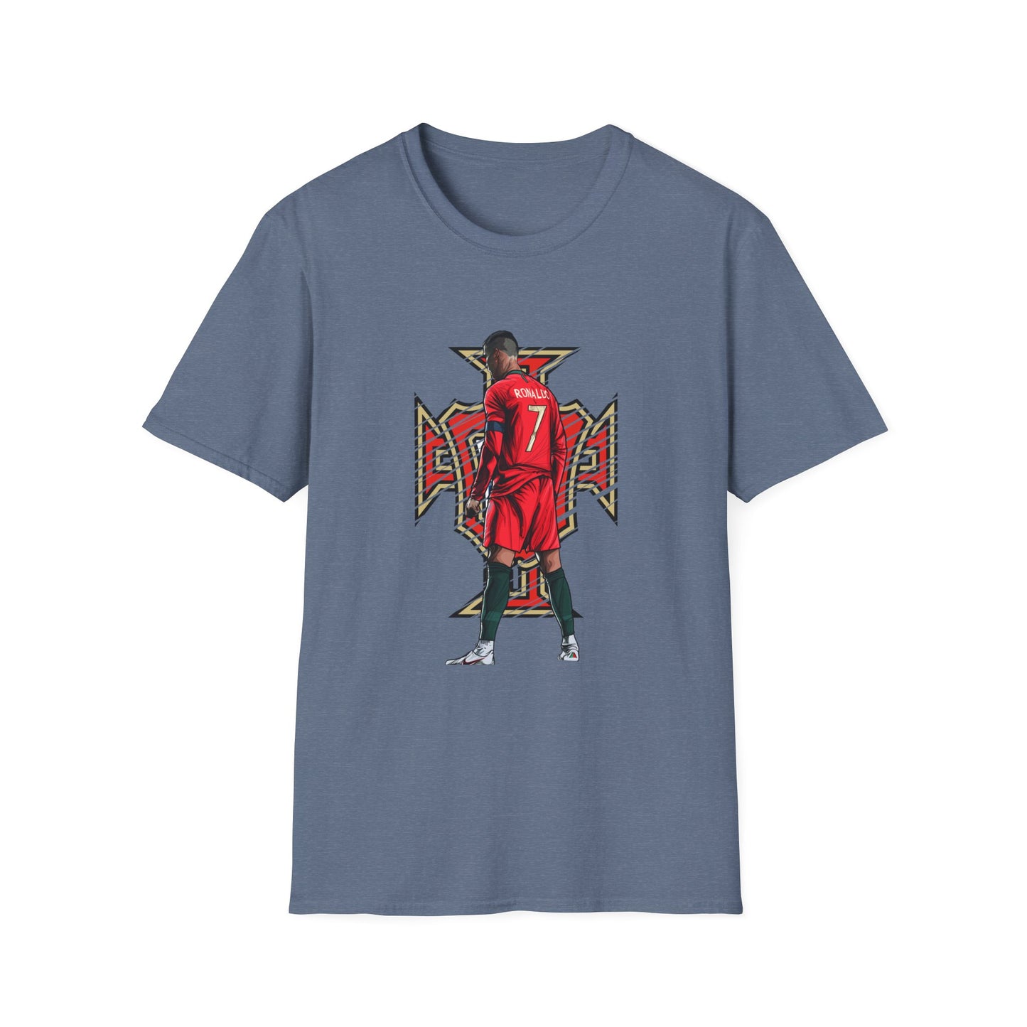 CR7 Free Kick Pose Portugal Logo Unisex Softstyle T-Shirt