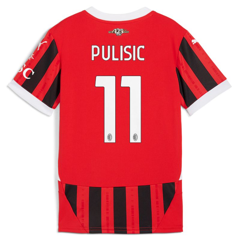 AC Milan 24/25 Home Jersey Pulisic #11 back