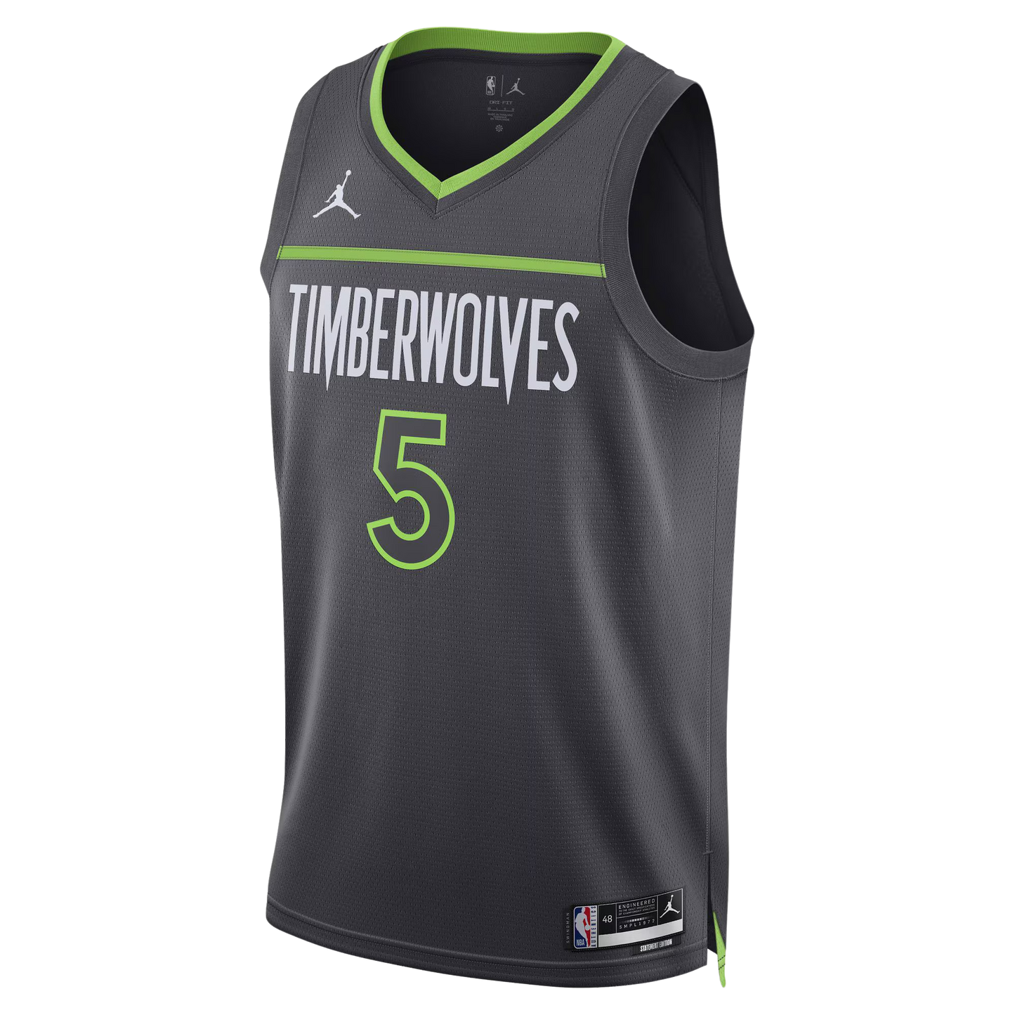 Minnesota Timberwolves Charcoal Statement Jersey Anthony Edwards #5