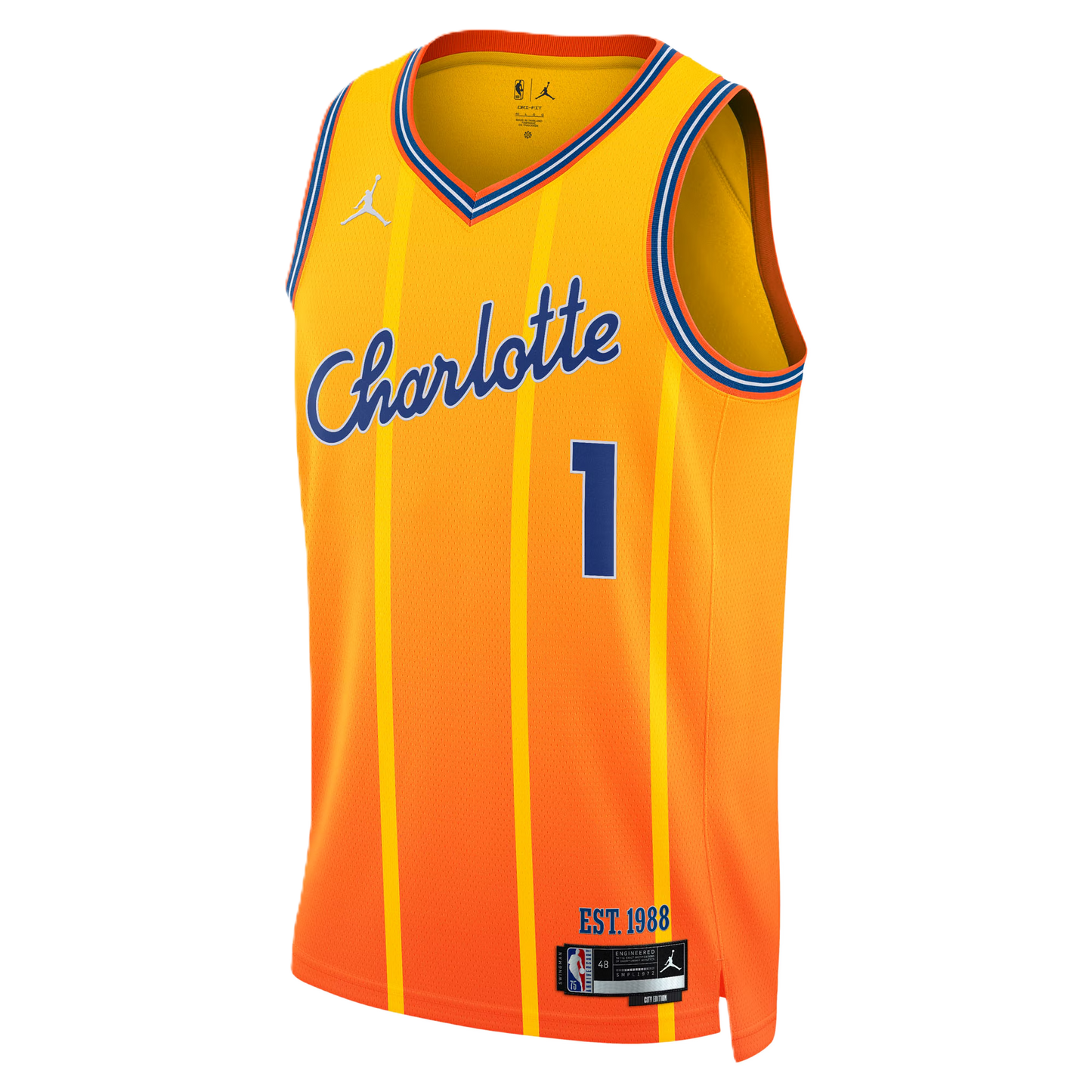 Charlotte Hornets Gold 2025-2026 City Edition Jersey LaMelo Ball #1