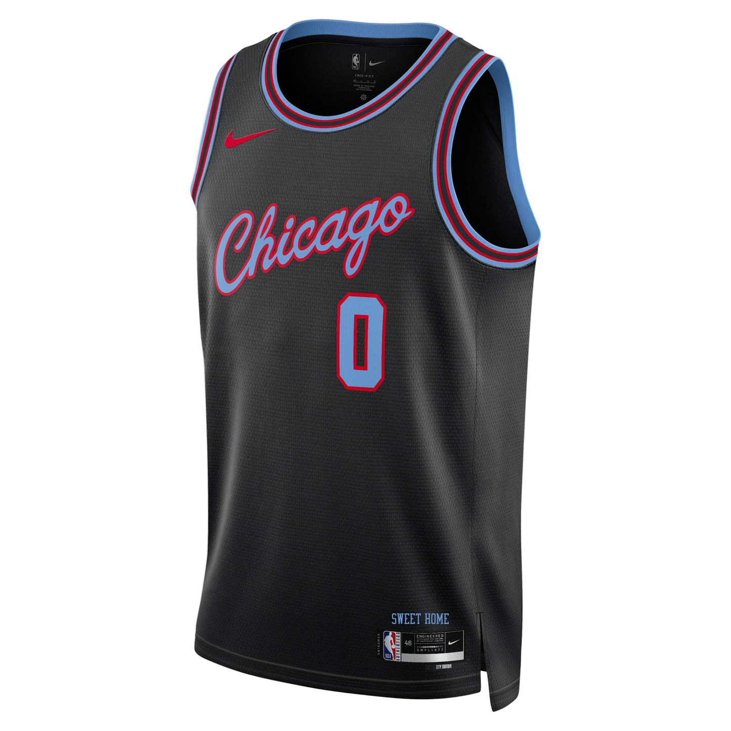 Chicago Bulls Black 2025-2026 City Edition Jersey Coby White #0