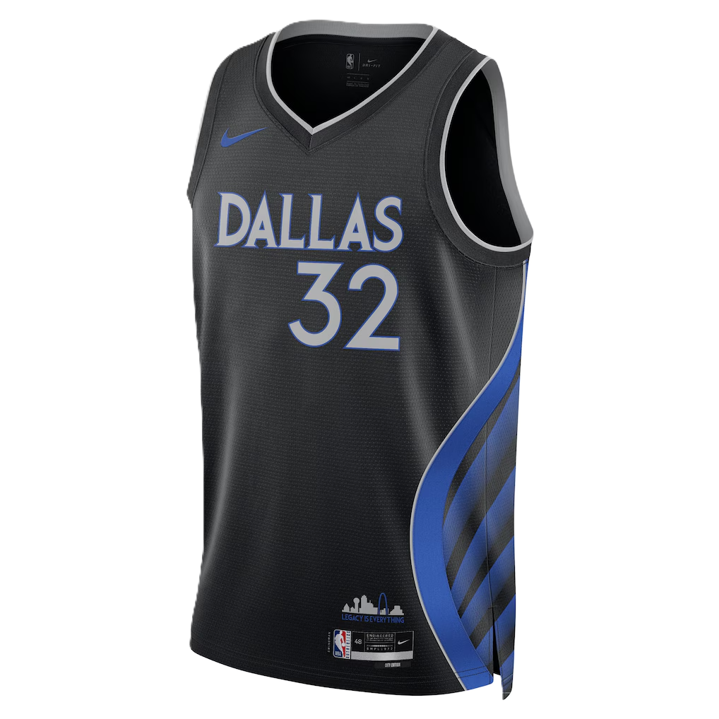 Dallas Mavericks Black 2025-2026 City Edition Jersey Cooper Flagg #32
