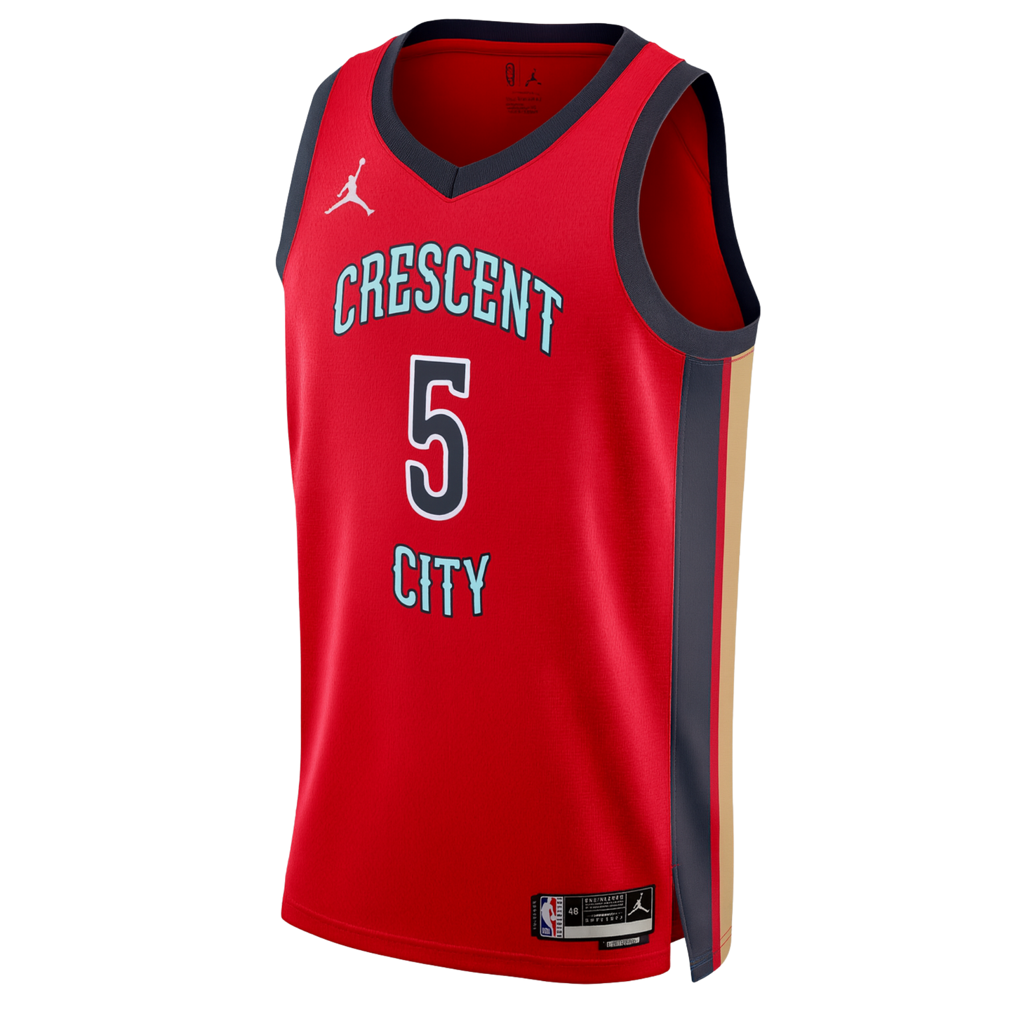 New Orleans Pelicans Red Statement Jersey Dejounte Murray #5