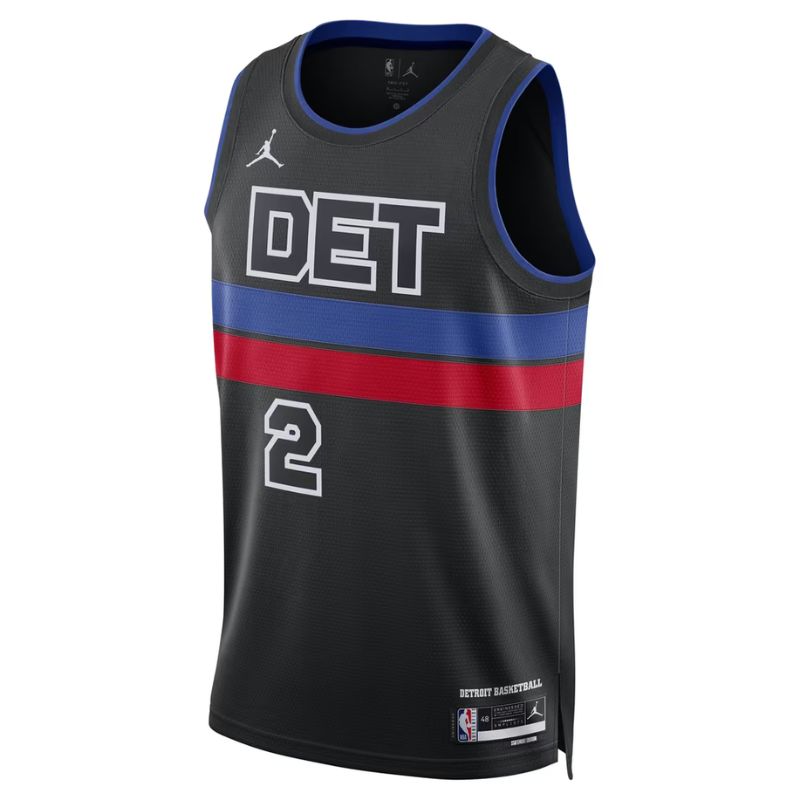 Detroit Pistons Black Statement Jersey Cade Cunningham #2 front