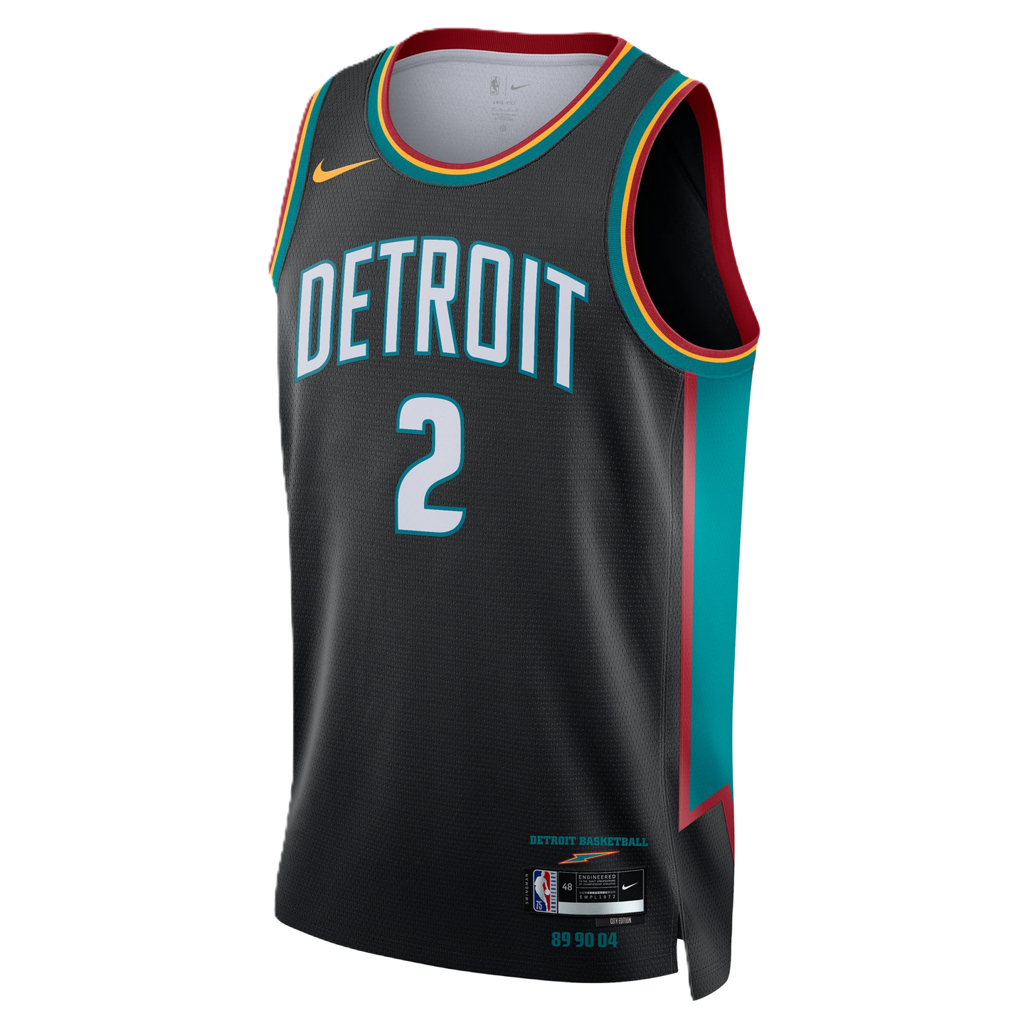 Detroit Pistons Charcoal 2025-2026 City Edition Jersey Cade Cunningham #2