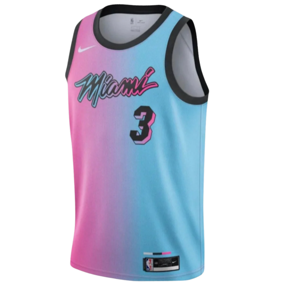Miami Heat Pink ViceVersa Jersey Dwyane Wade #3