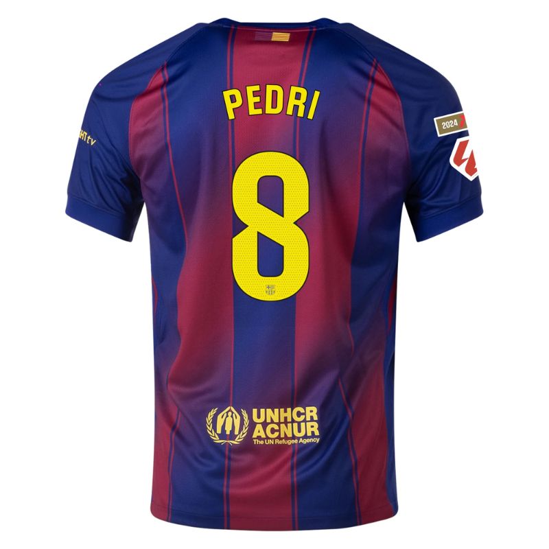 FC Barcelona 2025/26 Home Jersey Pedri #8 - Blue/Red back