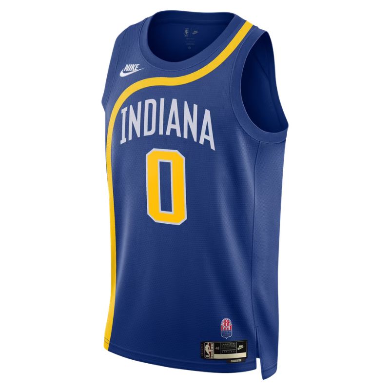 Indiana Pacers Royal Classic Edition Jersey Tyrese Haliburton #0 front