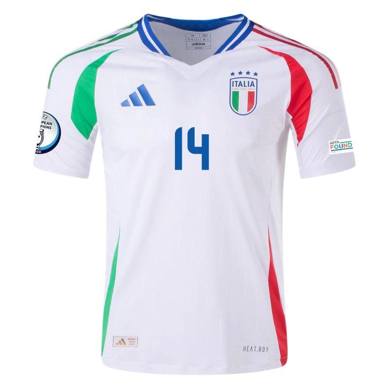 Italy 2024 Away Jersey Chiesa #14 front