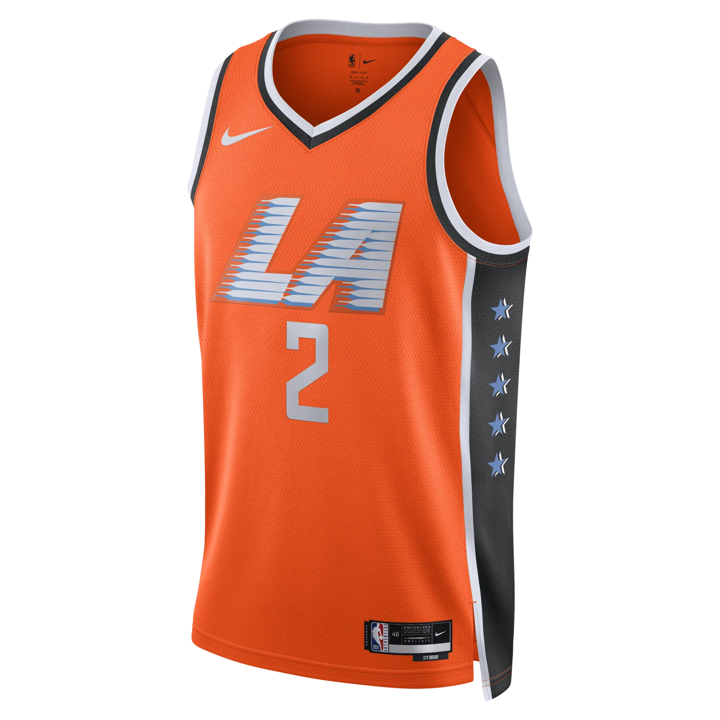 LA Clippers Orange 2025-2026 City Edition Jersey Kawhi Leonard #2