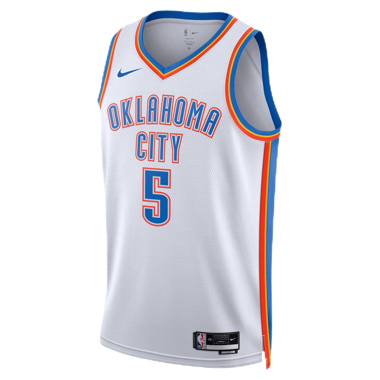 Oklahoma City Thunder White Association Jersey Luguentz Dort #5