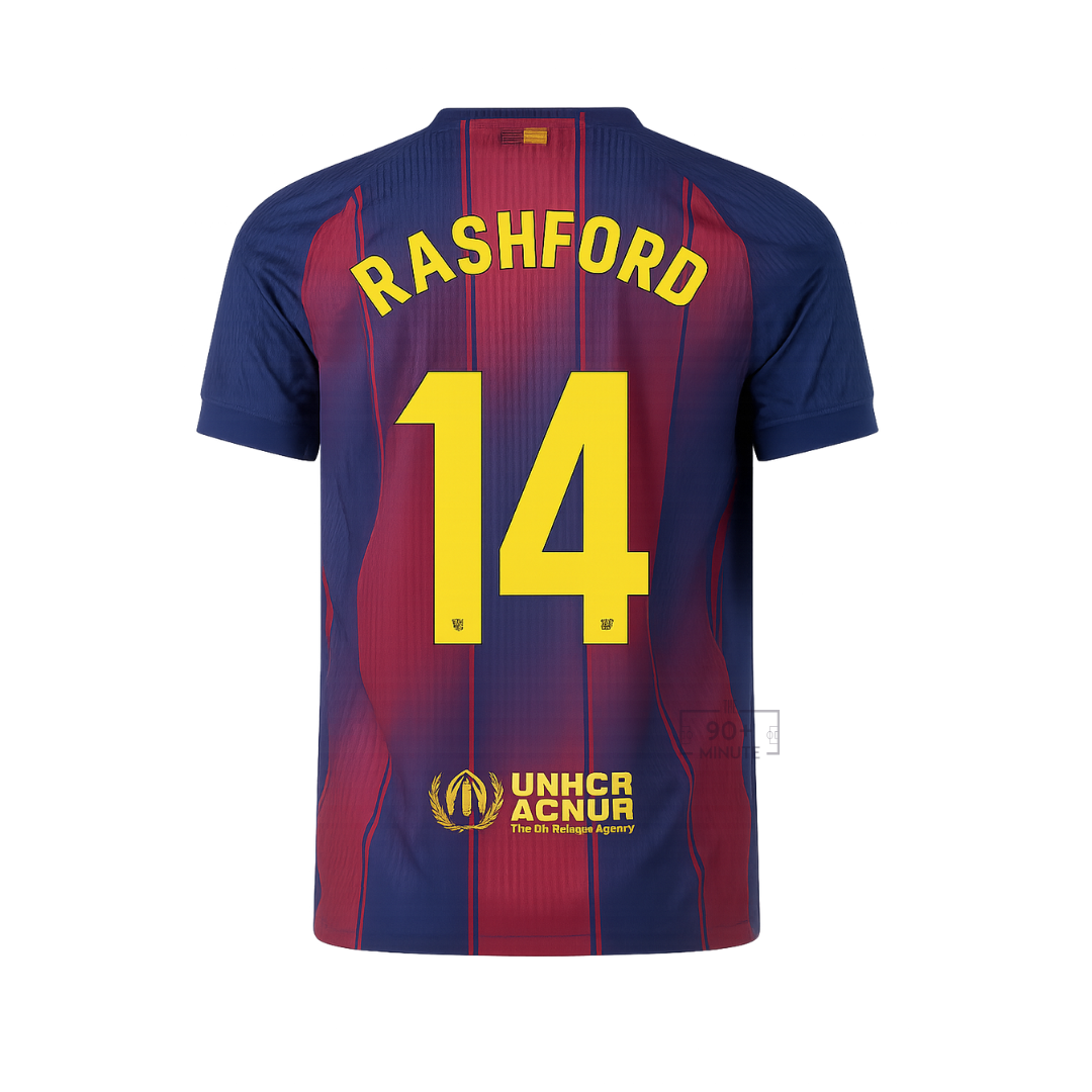 FC Barcelona 2025/26 Home Jersey Rashford #14 - Blue/Red