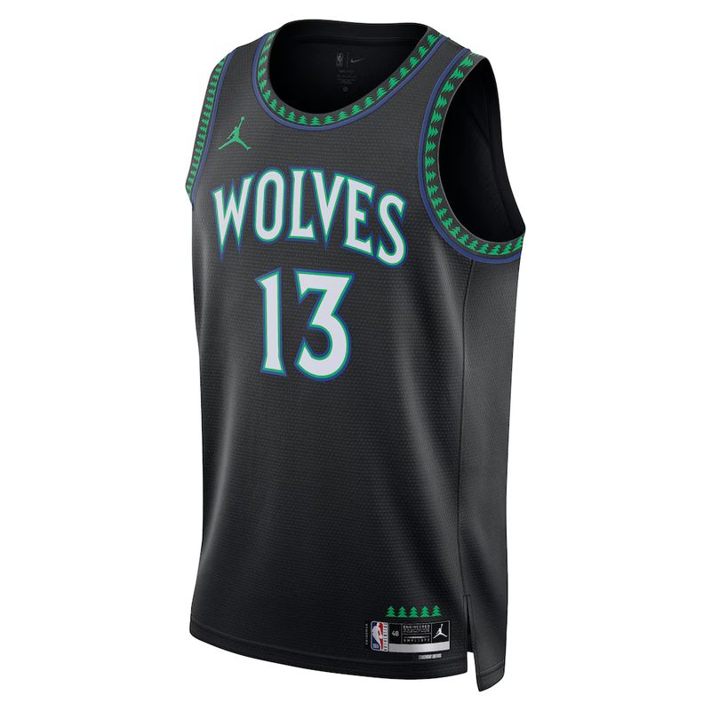 Minnesota Timberwolves Black Statement Edition Jersey Ayo Dosunmu #13 front