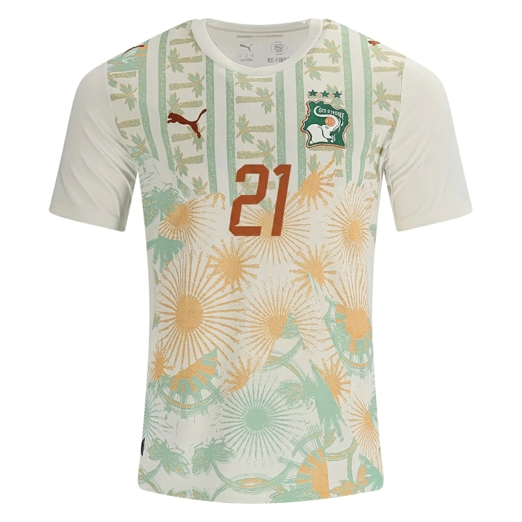 Ivory Coast 2026 Away Jersey Evan Ndicka #21