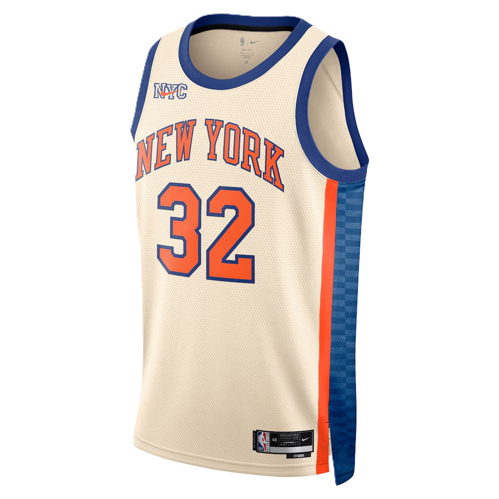 New York Knicks White 2025-2026 City Edition Jersey Karl-Anthony Towns #32