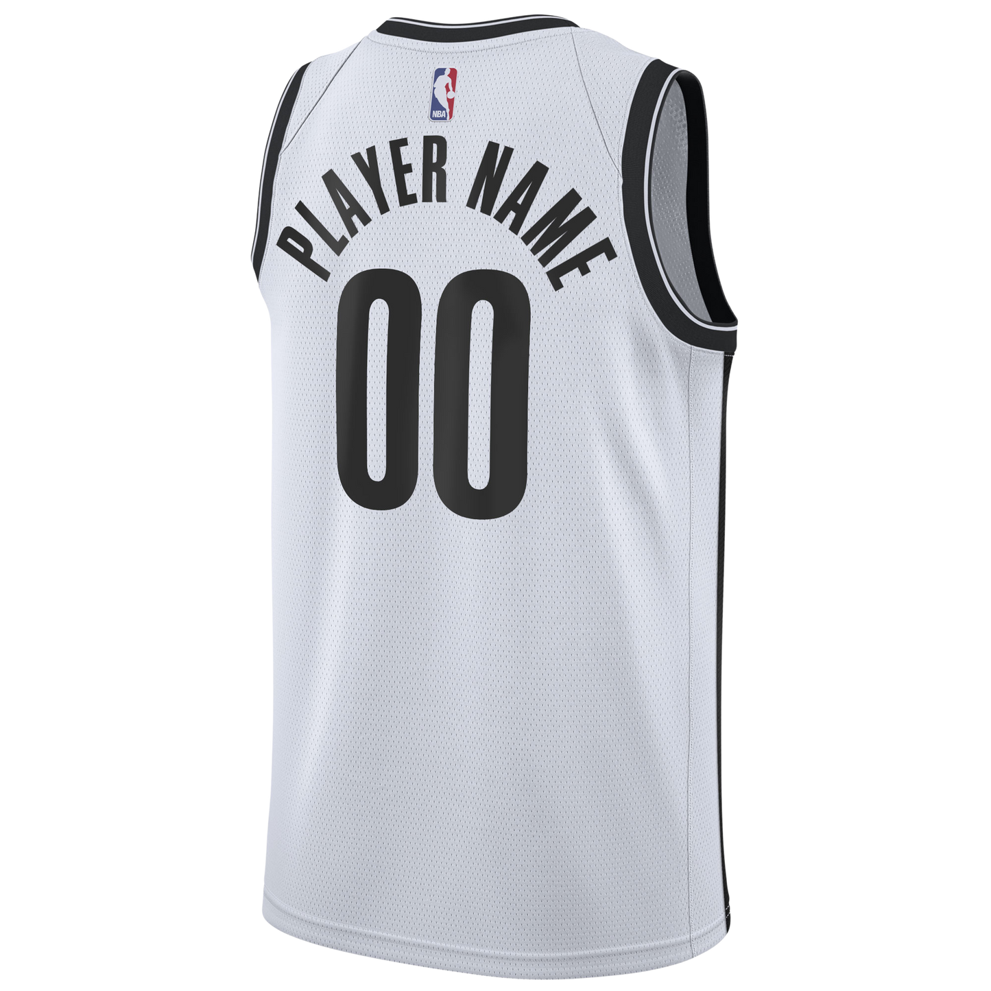 Brooklyn Nets White Association Jersey Custom