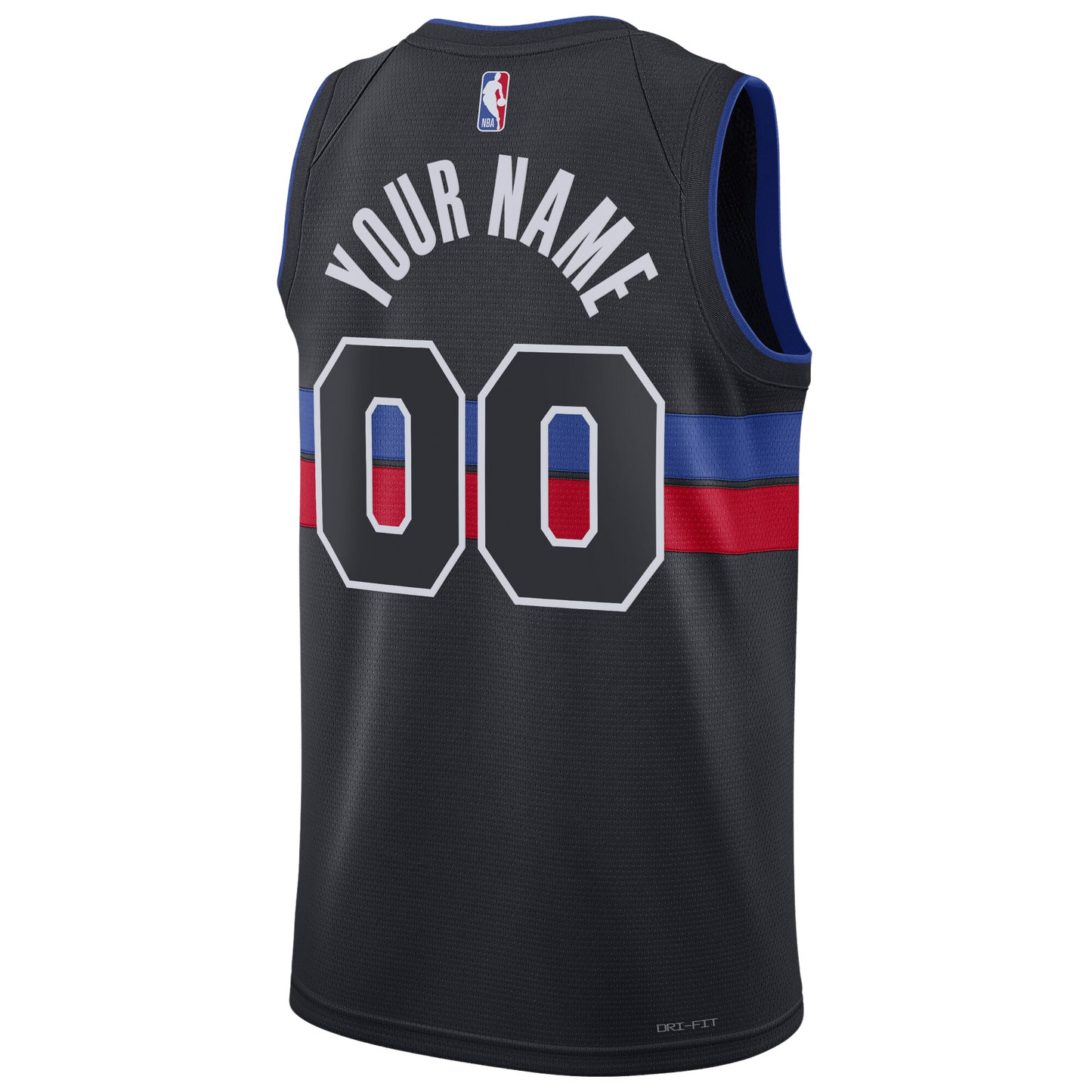 Detroit Pistons Black Statement Jersey Custom