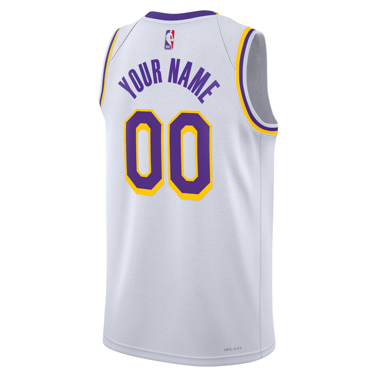 Los Angeles Lakers White Association Jersey Custom
